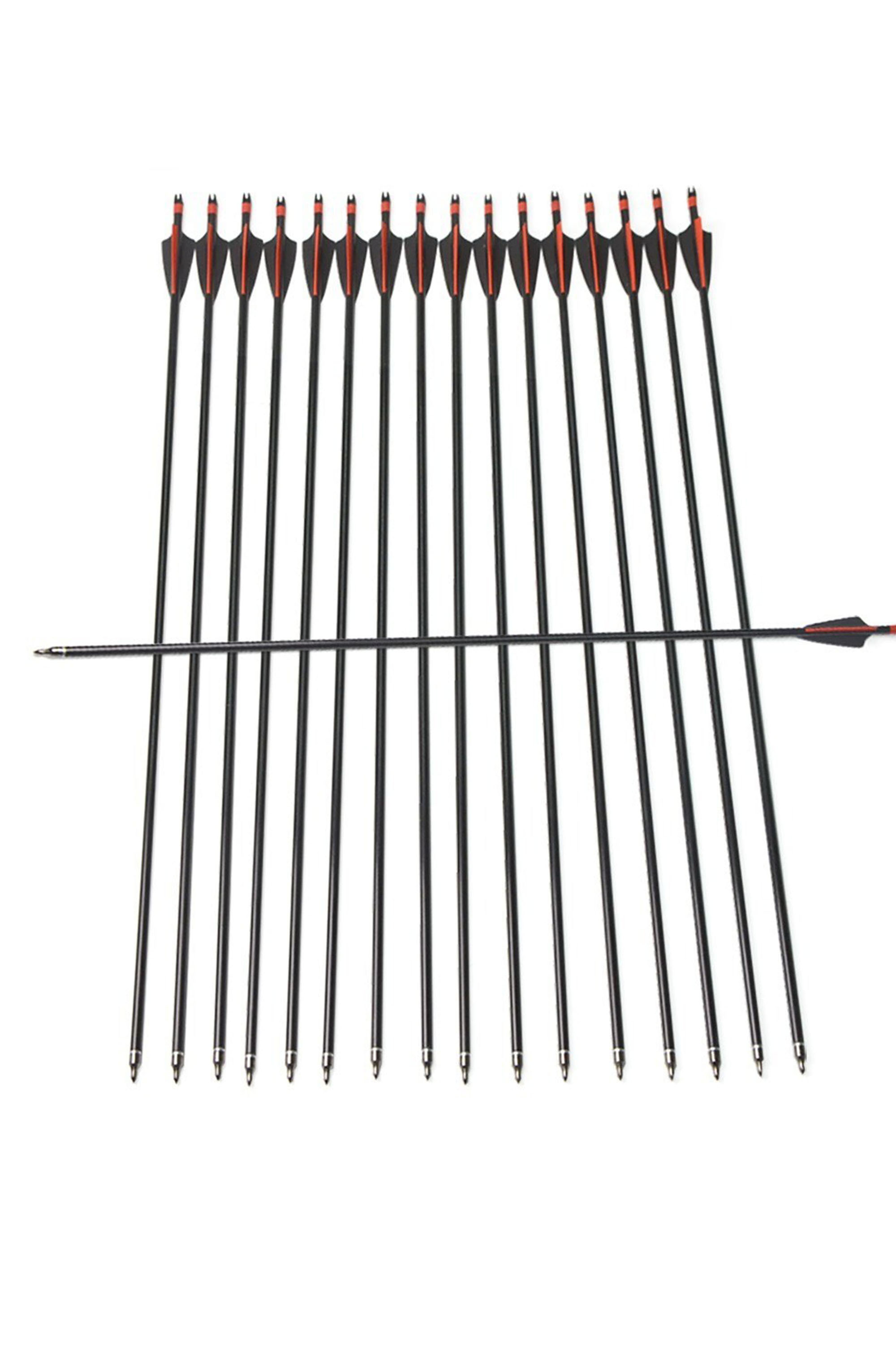 12X Spine500 Carbon Arrows 30" Arrow Shaft Compound Recurve Shooting