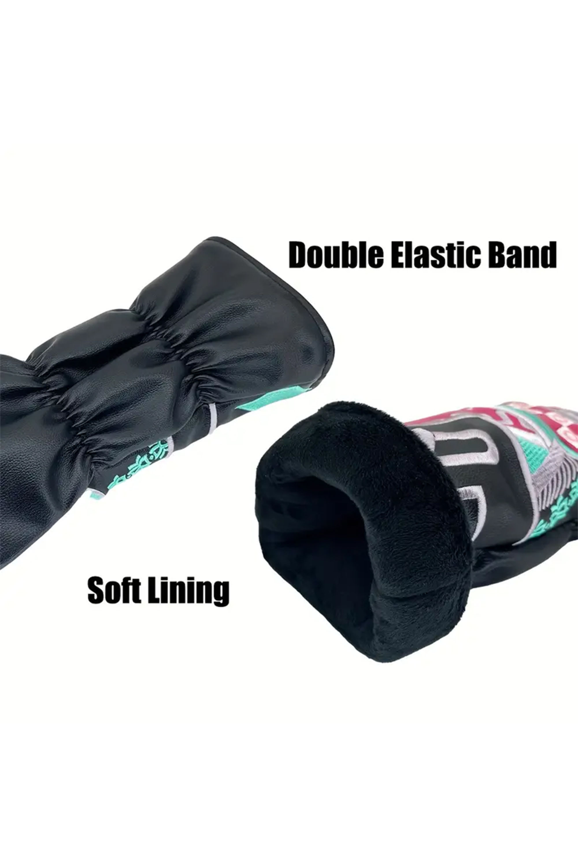 Golf Club Head Covers PU Fabric Hybrid Driver Fairway Wood Putter