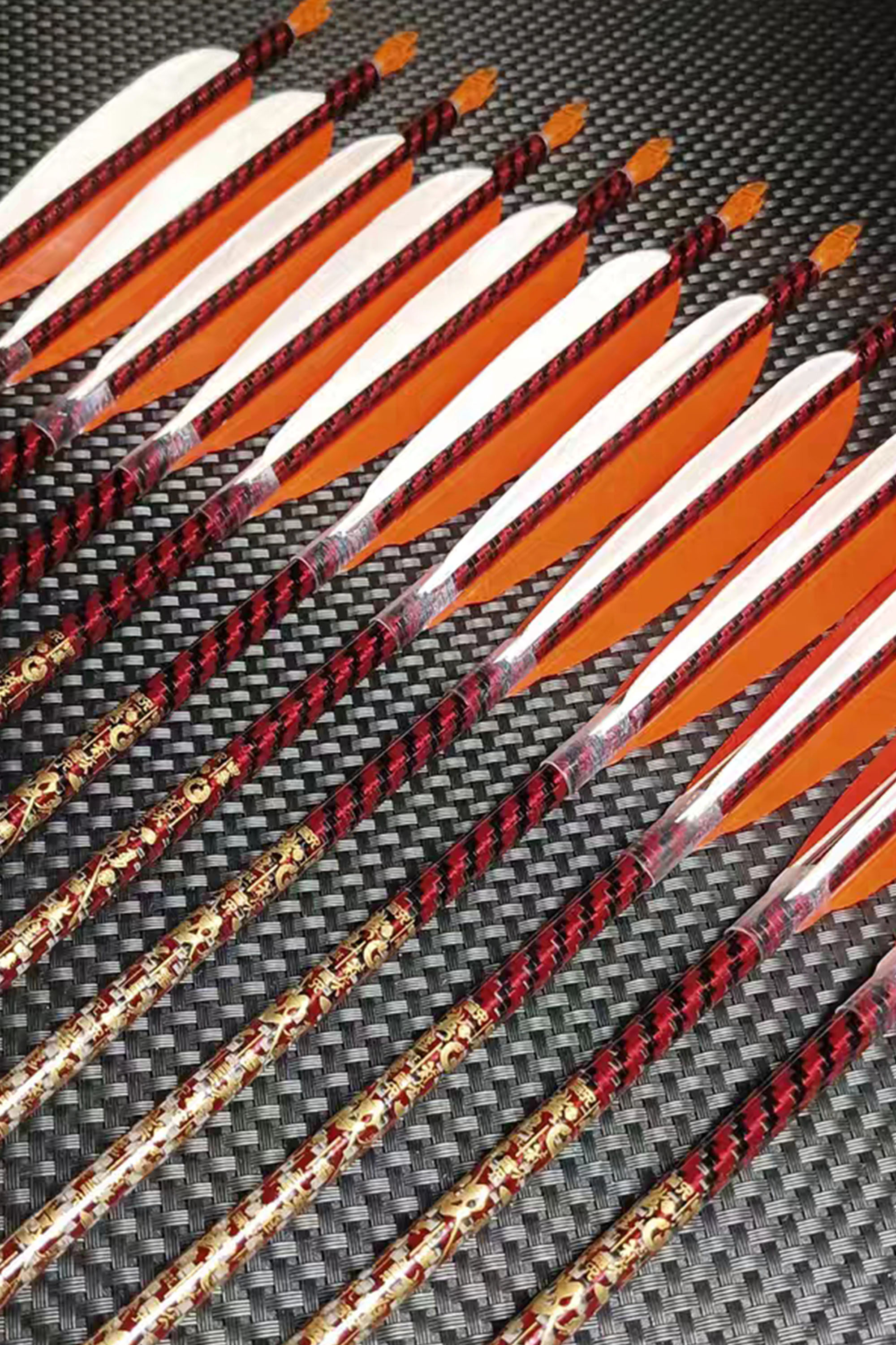 Zhan Ge Carbon Arrow Feather Vanes Hunting Arrow Spine300-800