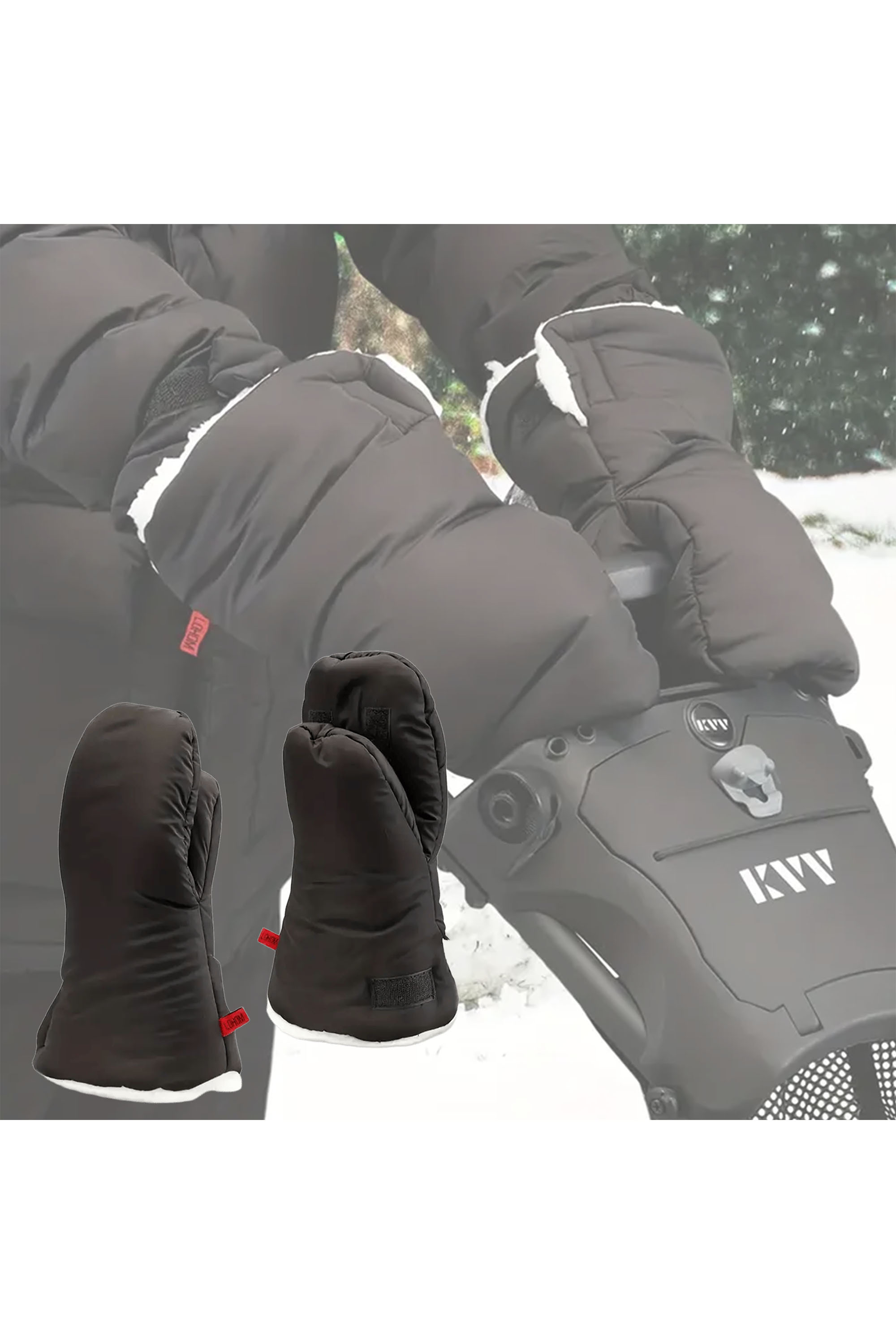 Winter Golf Cart Push Gloves Thick Waterproof Warm Essential 