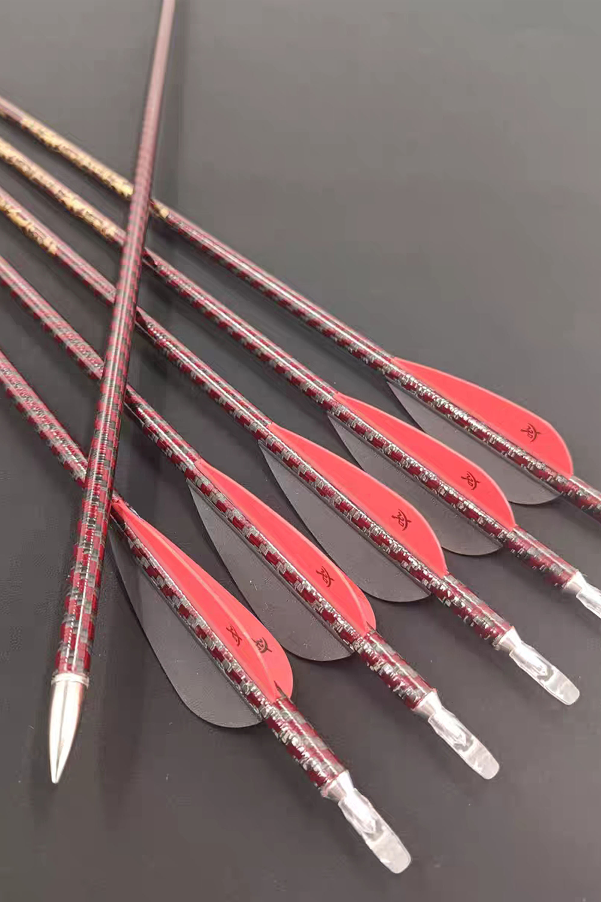 Zhan Ge Carbon Arrow Feather Vanes Hunting Arrow Spine300-800