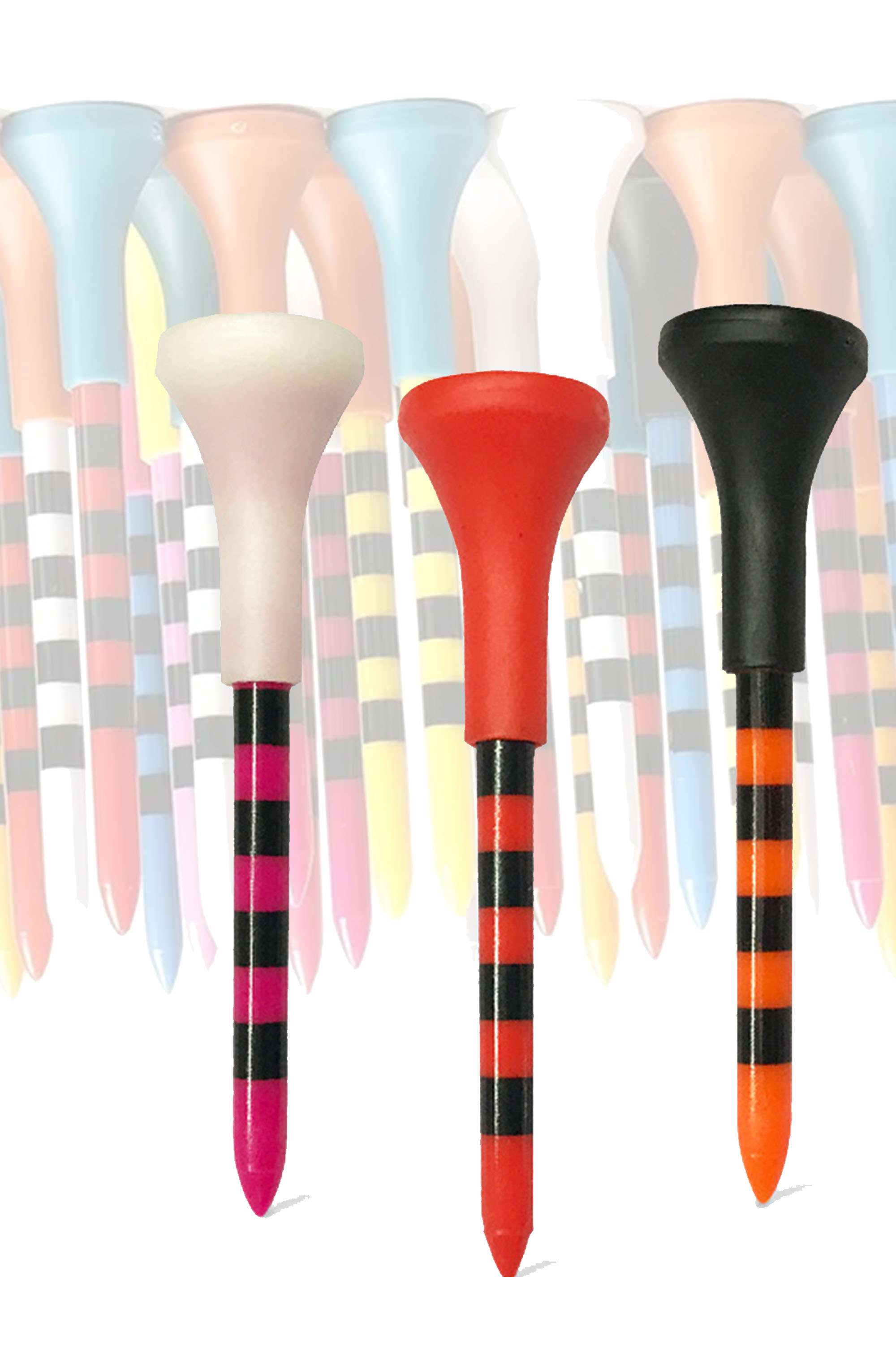 Golf Tee Colored Unbreakable 70/83mm Professional Holder Friction 50x  