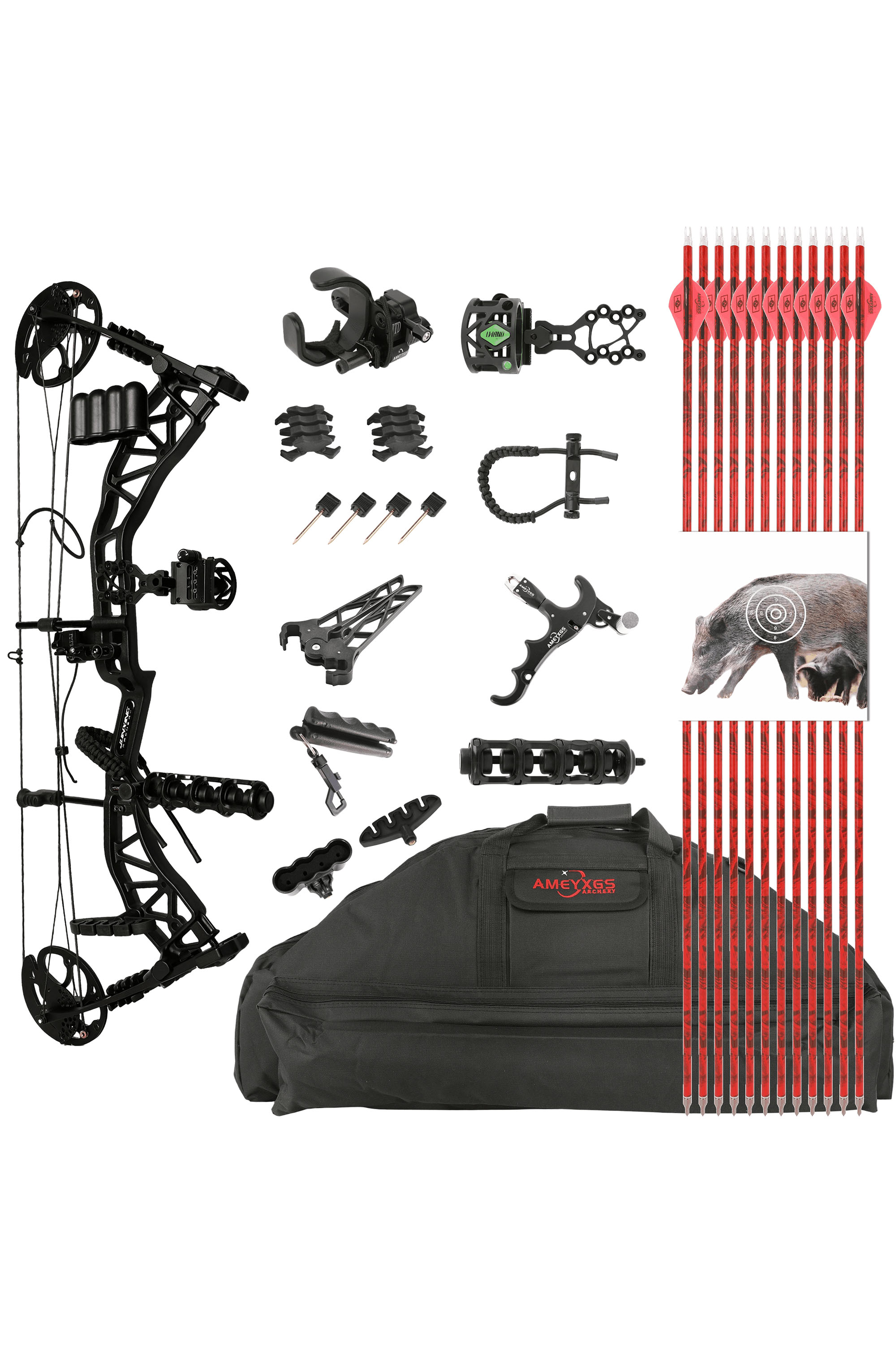 Junxing M134 0-70Lbs Adjustable Hunting Compound Bow Set