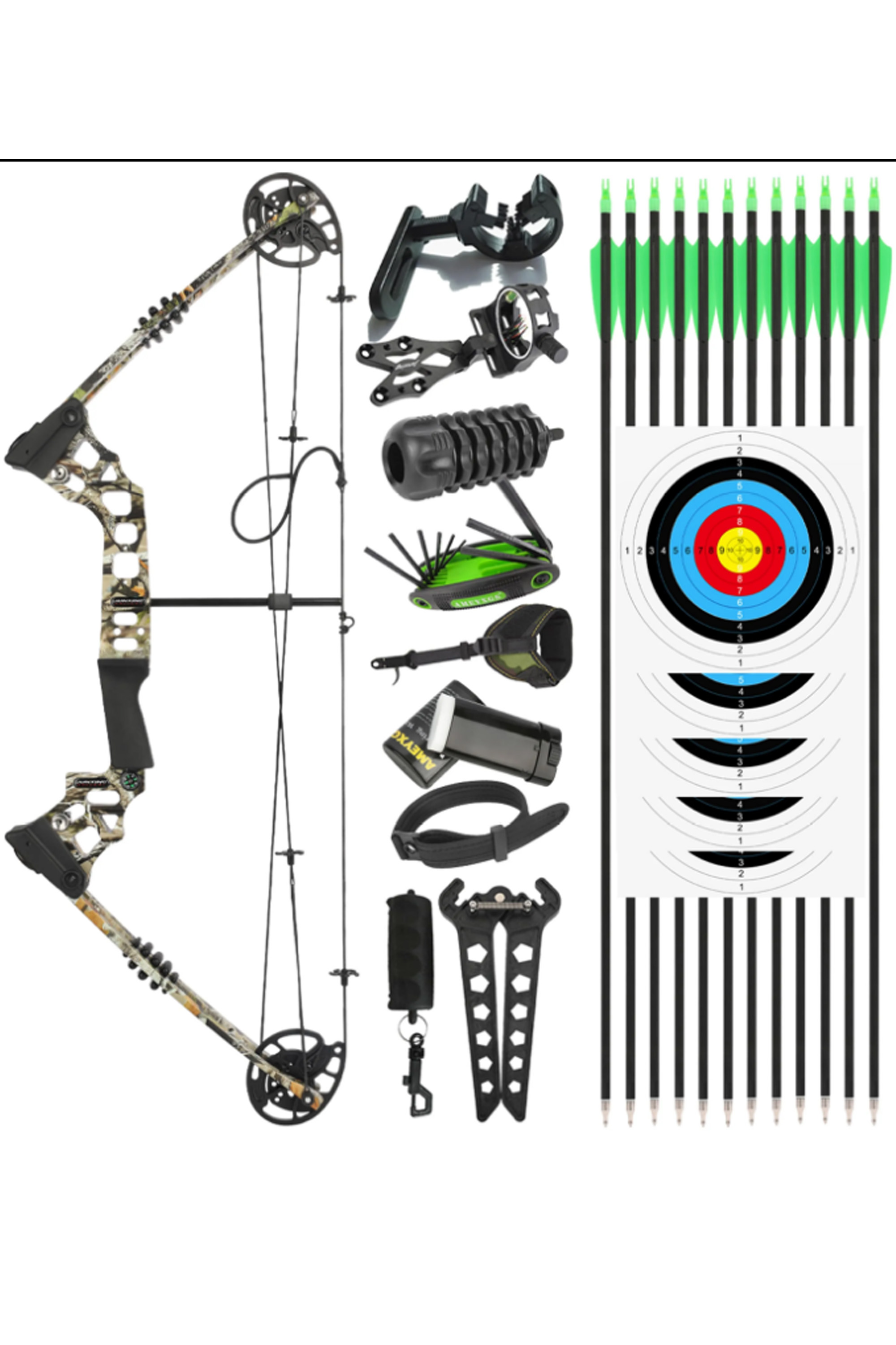 JUNXING X8 20-70Lbs Archery Hunting Compound Bow Set