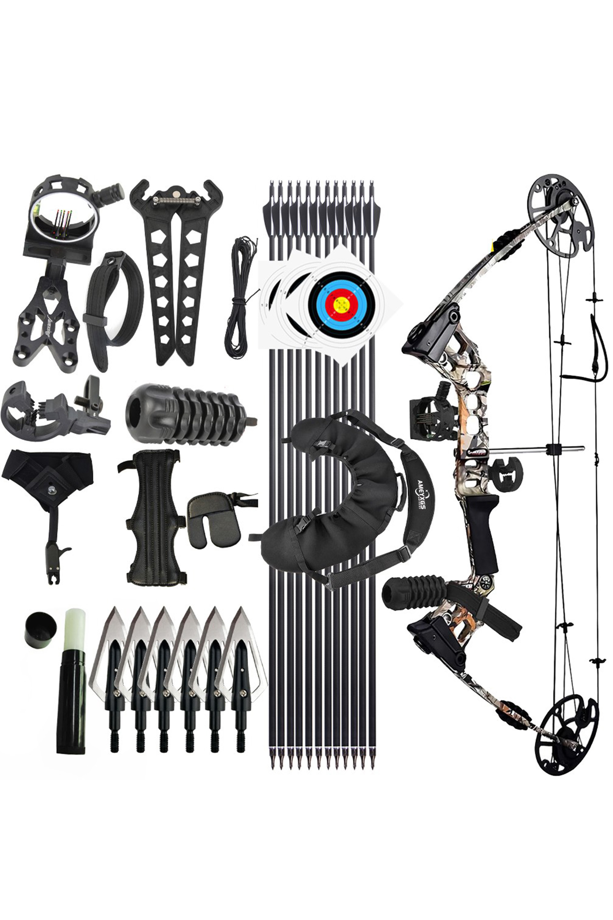 JUNXING X8 20-70Lbs Archery Hunting Compound Bow Set