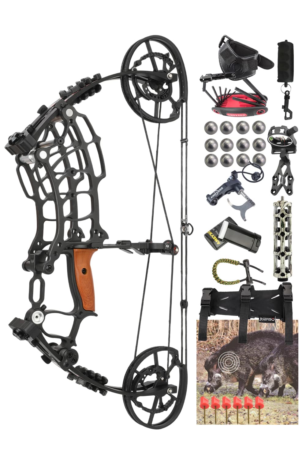 Short Axis Dual-use Compound Bow Hunting Bow 30-70 lbs