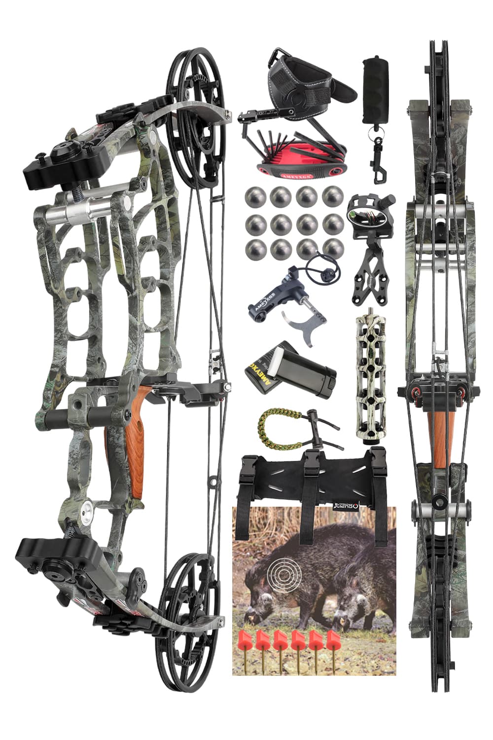 Short Axis Dual-use Compound Bow Hunting Bow 30-70 lbs