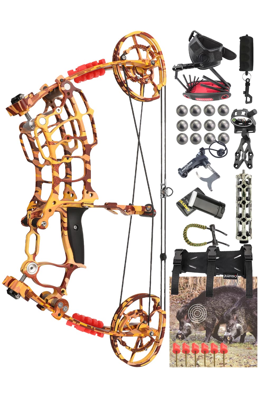 Short Axis Dual-use Compound Bow Hunting Bow 30-70 lbs