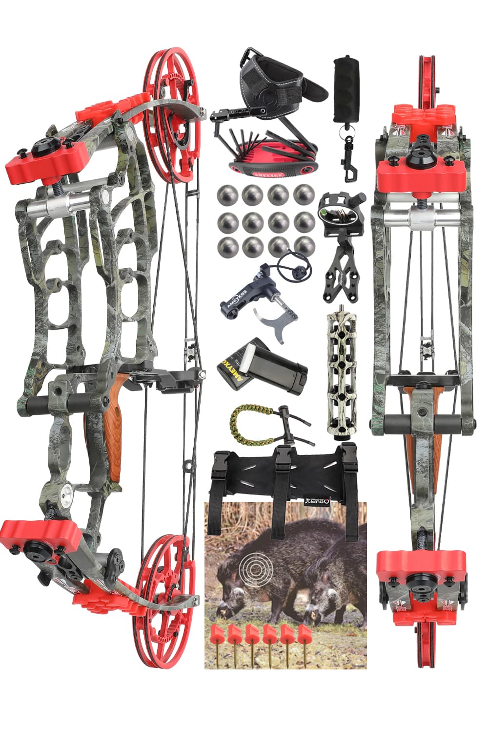 Short Axis Dual-use Compound Bow Hunting Bow 30-70 lbs
