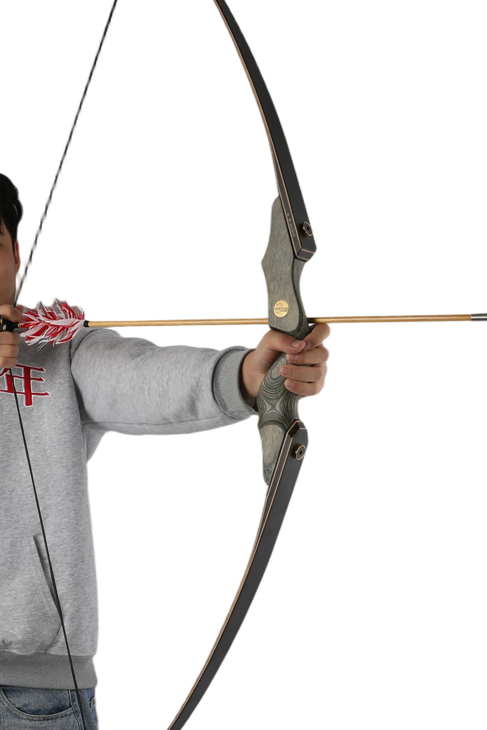 60" Takedown Recurve Bow Hunting Longbow Archery Target 30-45Ibs