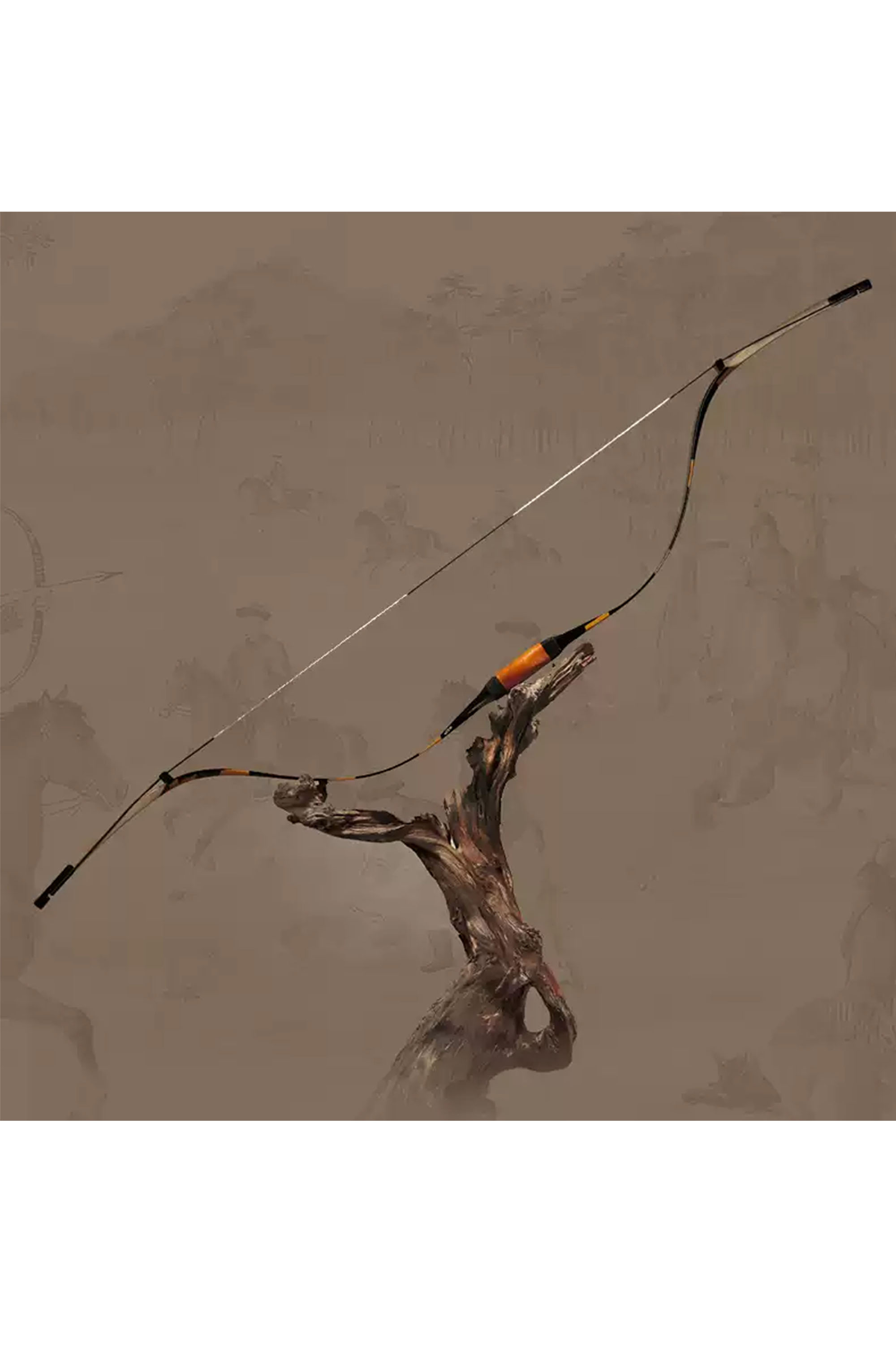 AF Qing Traditional Hunting Recurve Bow One-piece 25-45lbs