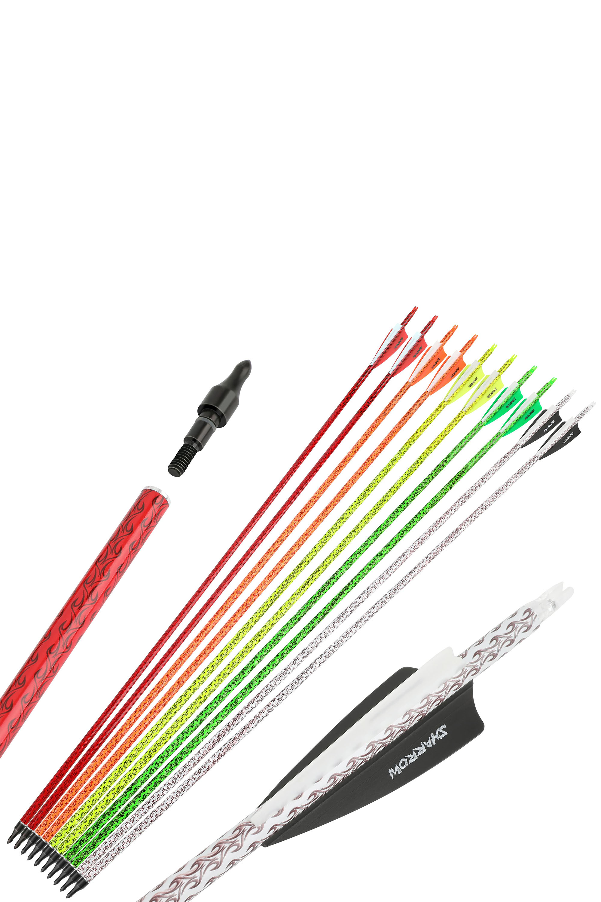 12x 30-inch Carbon Arrows Hunting Arrows Spine 500 Vanes Hunting