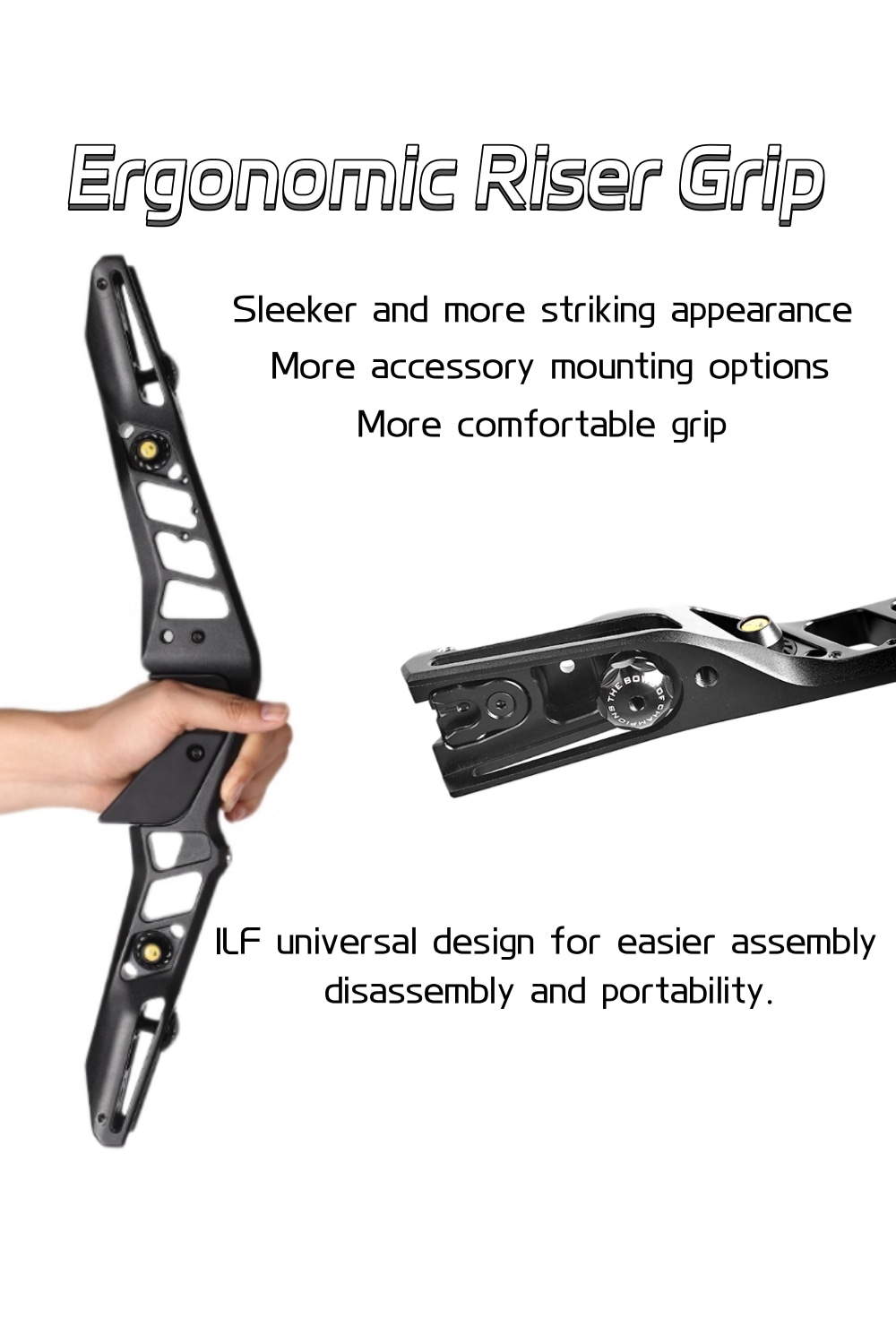 TBOW F266 ILF Recurve Bow Set 21" Riser 25-60lbs 