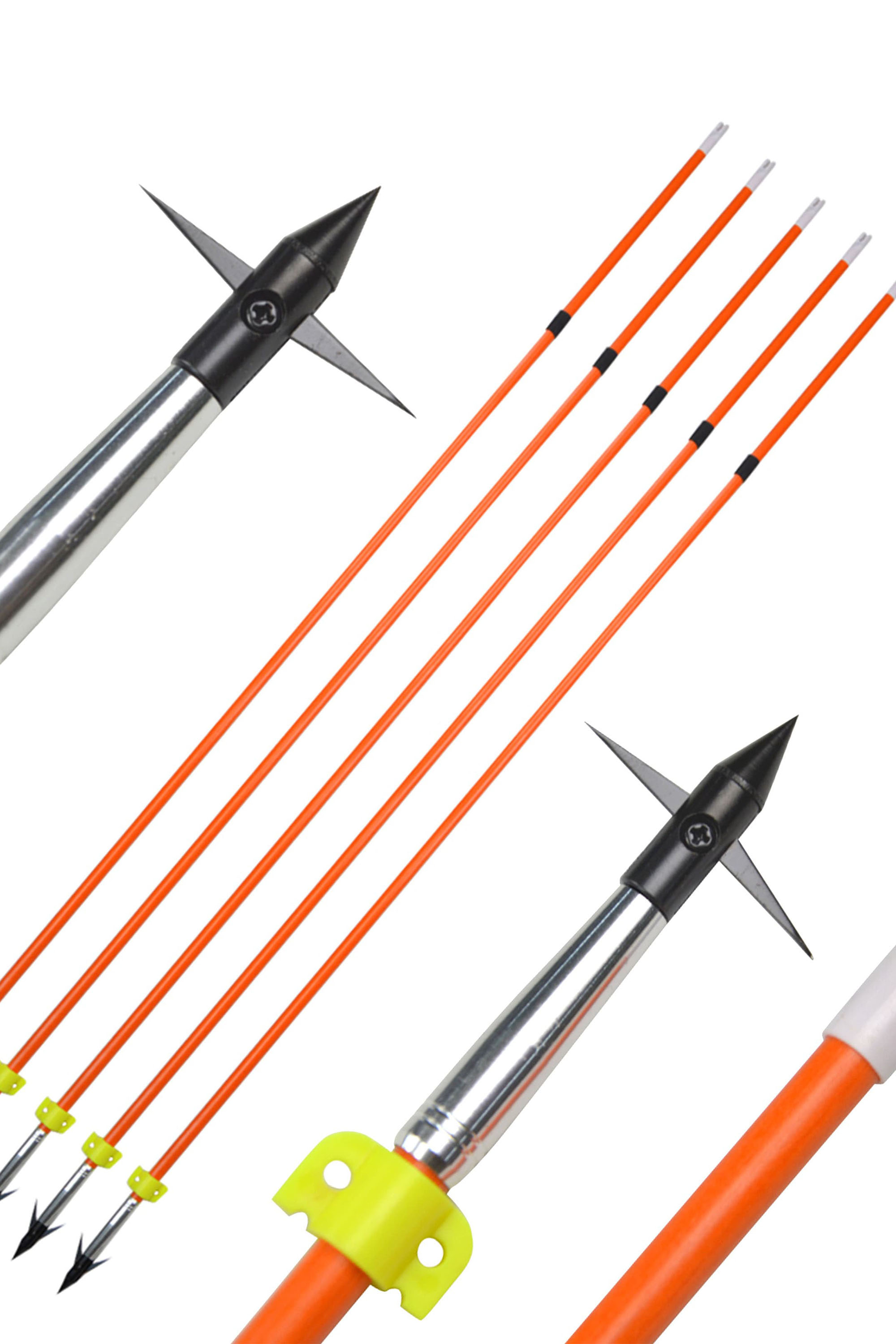 6pcs Fishing Arrow Fiberglass Material Shaft for Outdoor Shooting Hunting