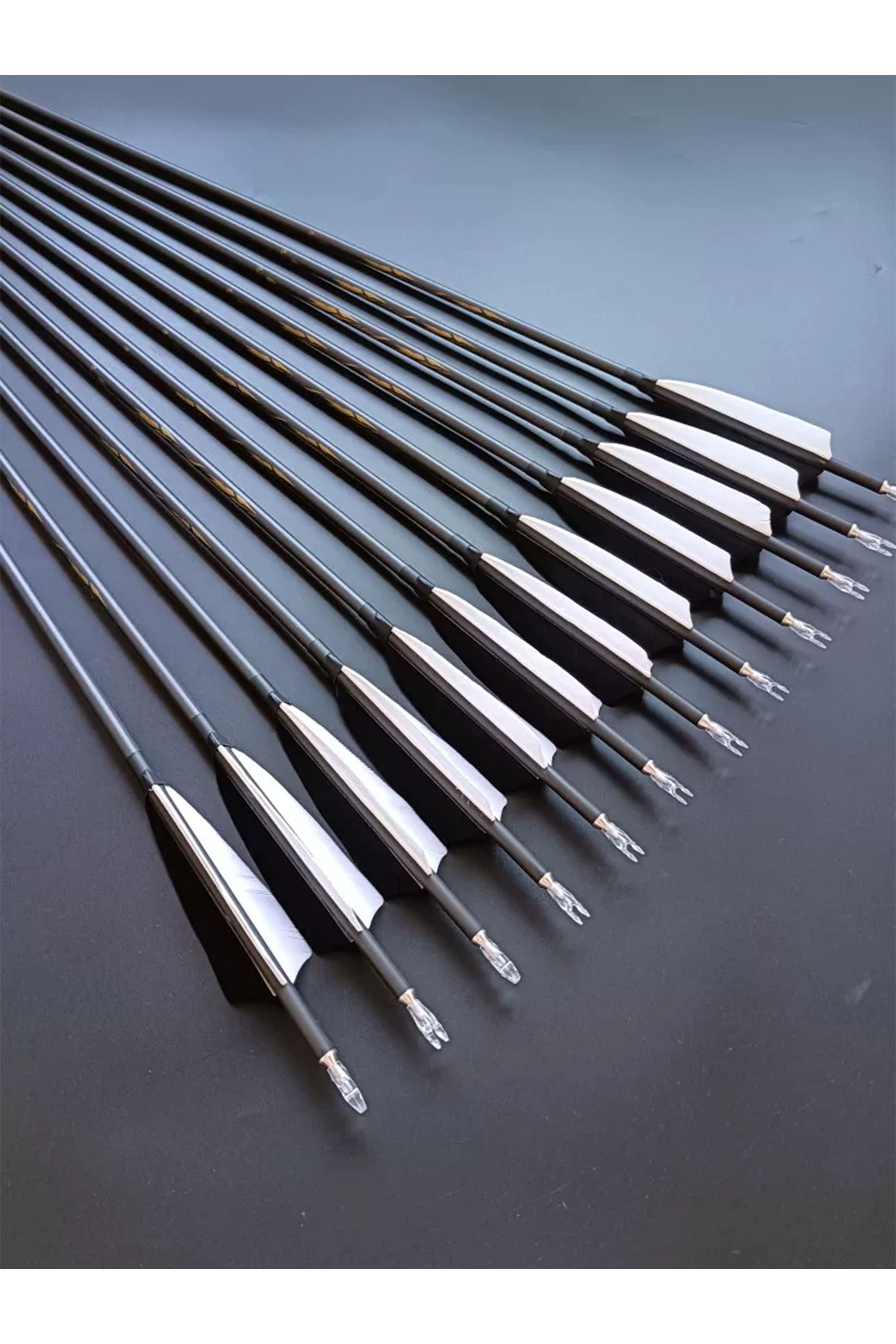 Zhan Ge Carbon Arrow Feather Hunting Arrow Spine400-800 Archery