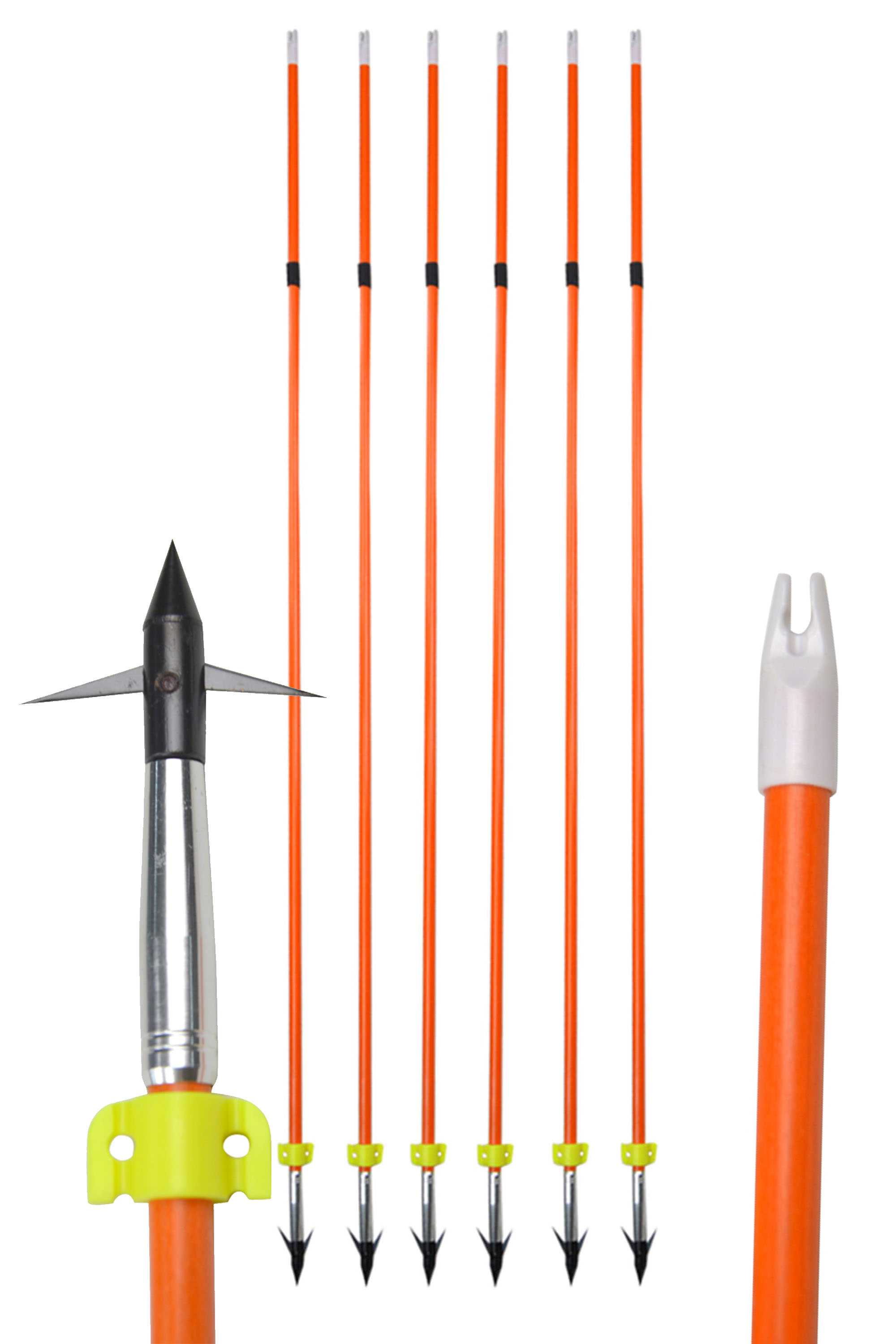 6pcs Fishing Arrow Fiberglass Material Shaft for Outdoor Shooting Hunting