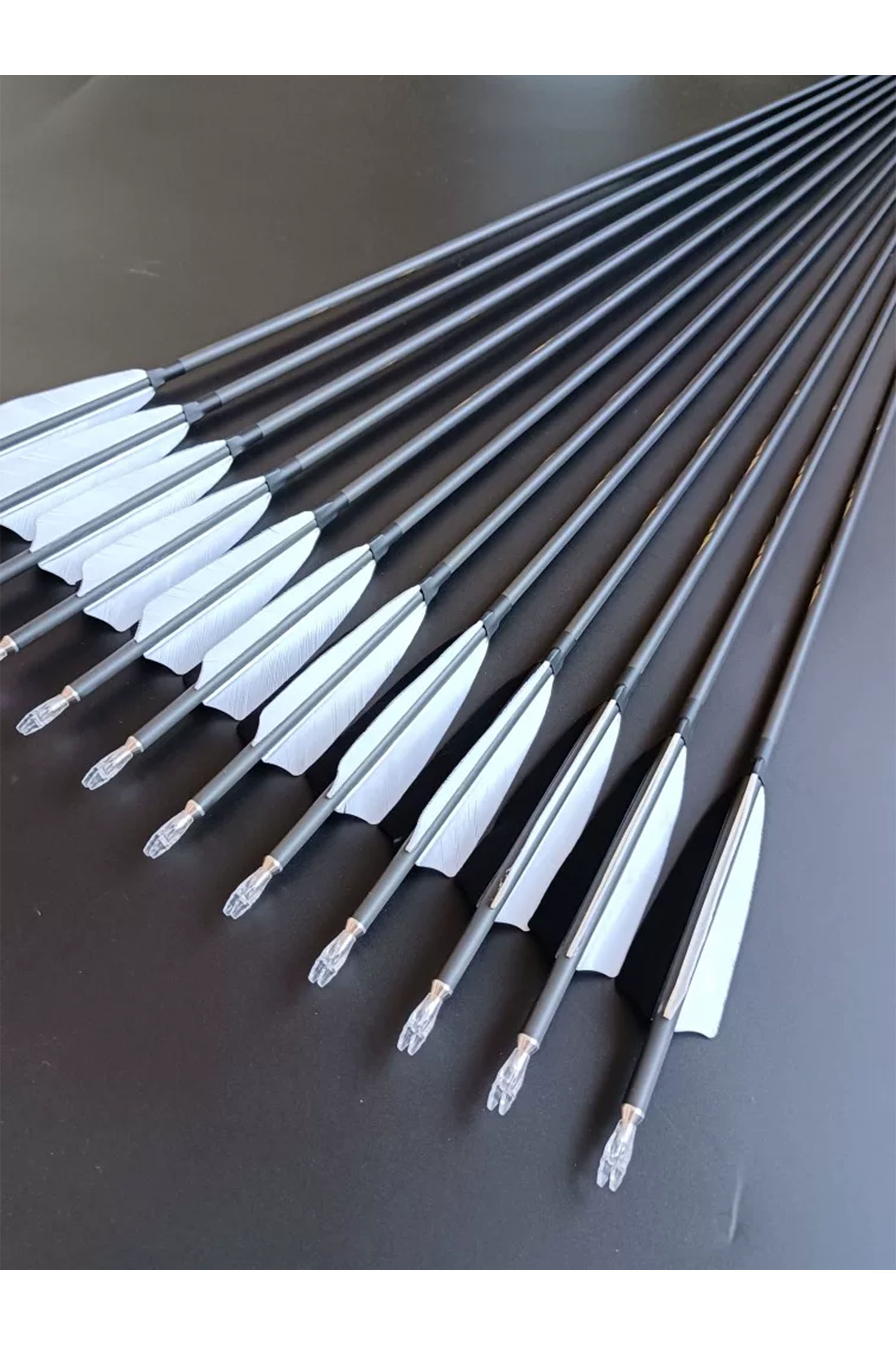 Zhan Ge Carbon Arrow Feather Hunting Arrow Spine400-800 Archery