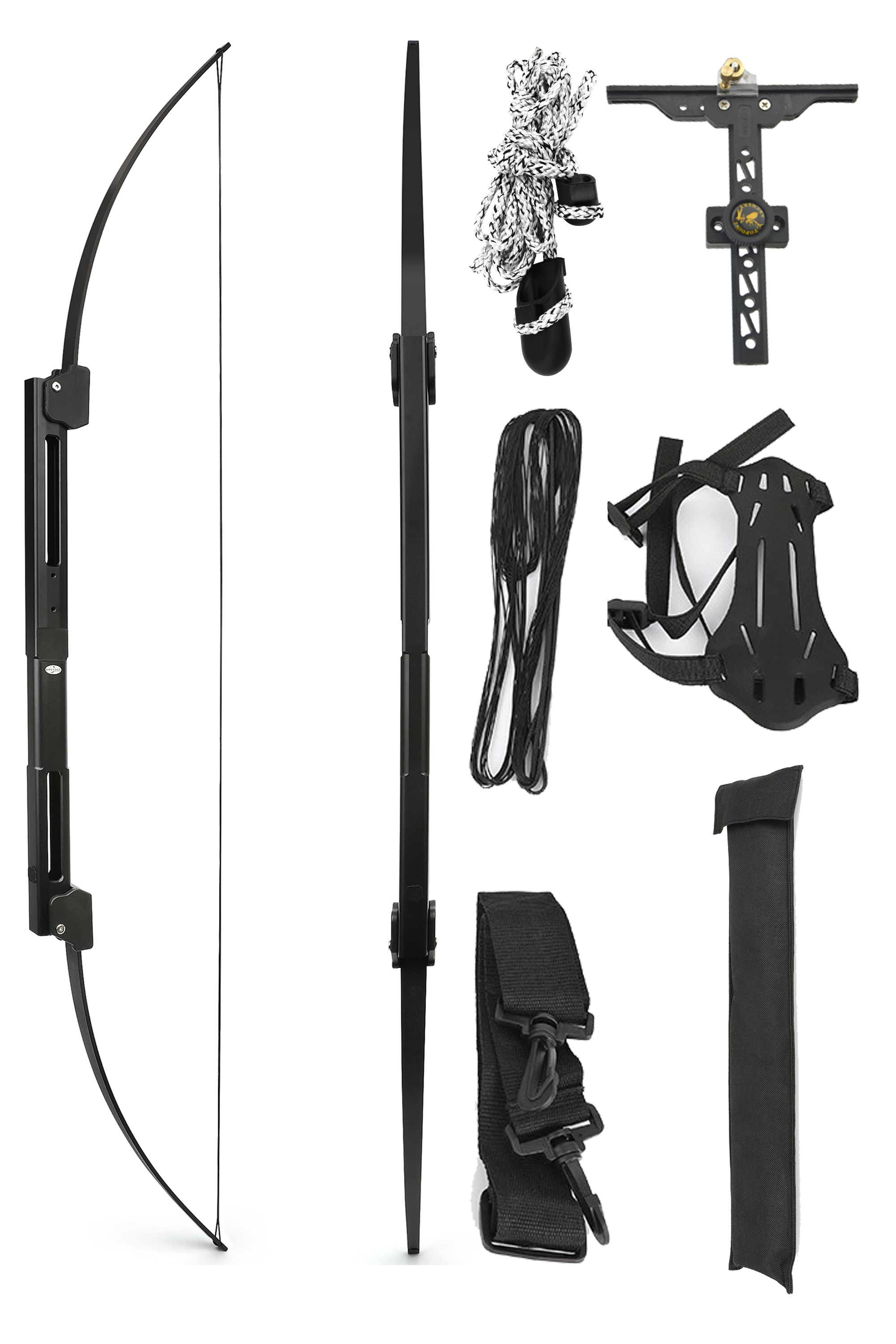 Archery 58" Folding Bow 35-40lbs Recurve Bow RH/LH Outdoor Hunting 