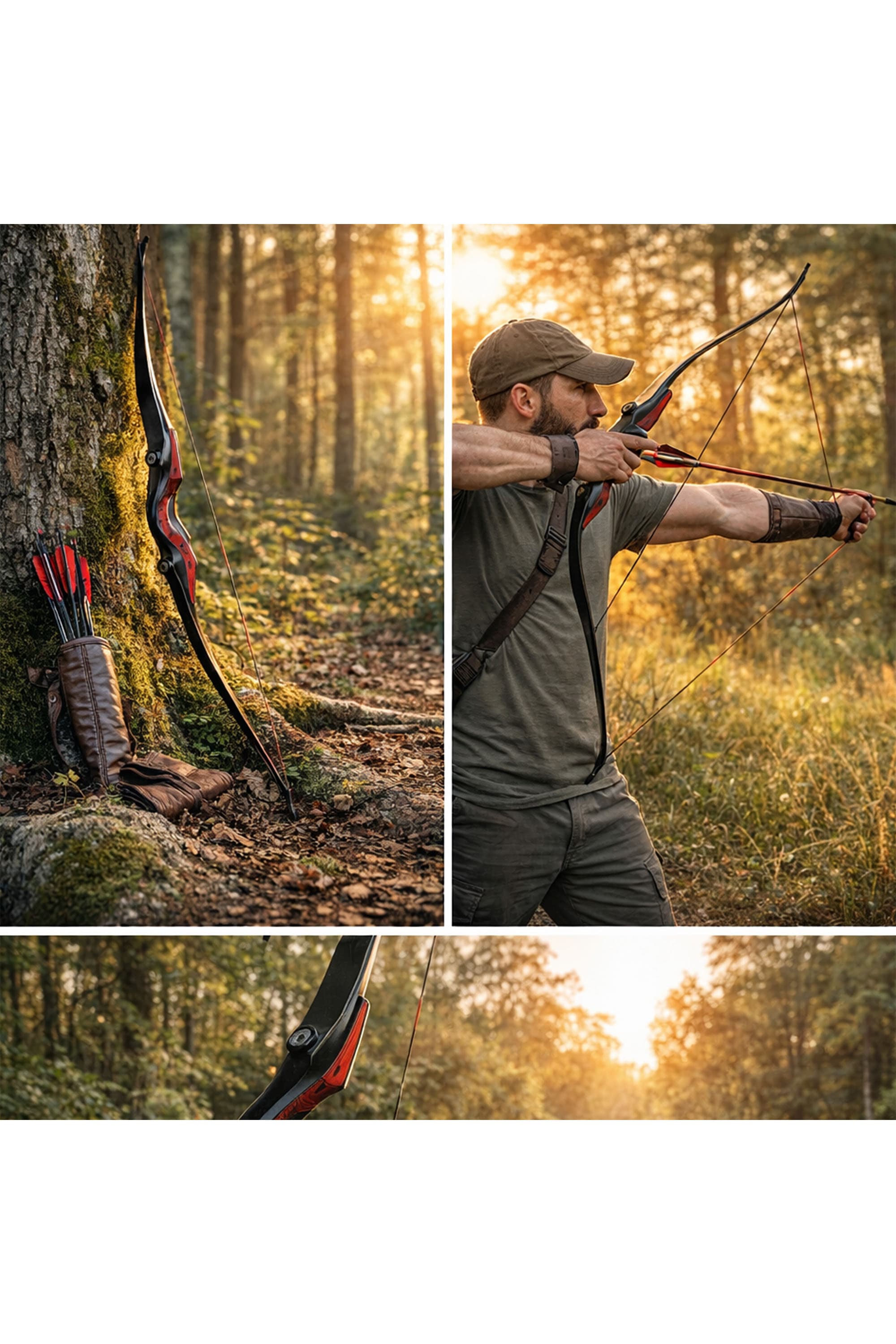 LOKE Archery Recurve Bow Arrow Set 25-50lbs Shooting Target