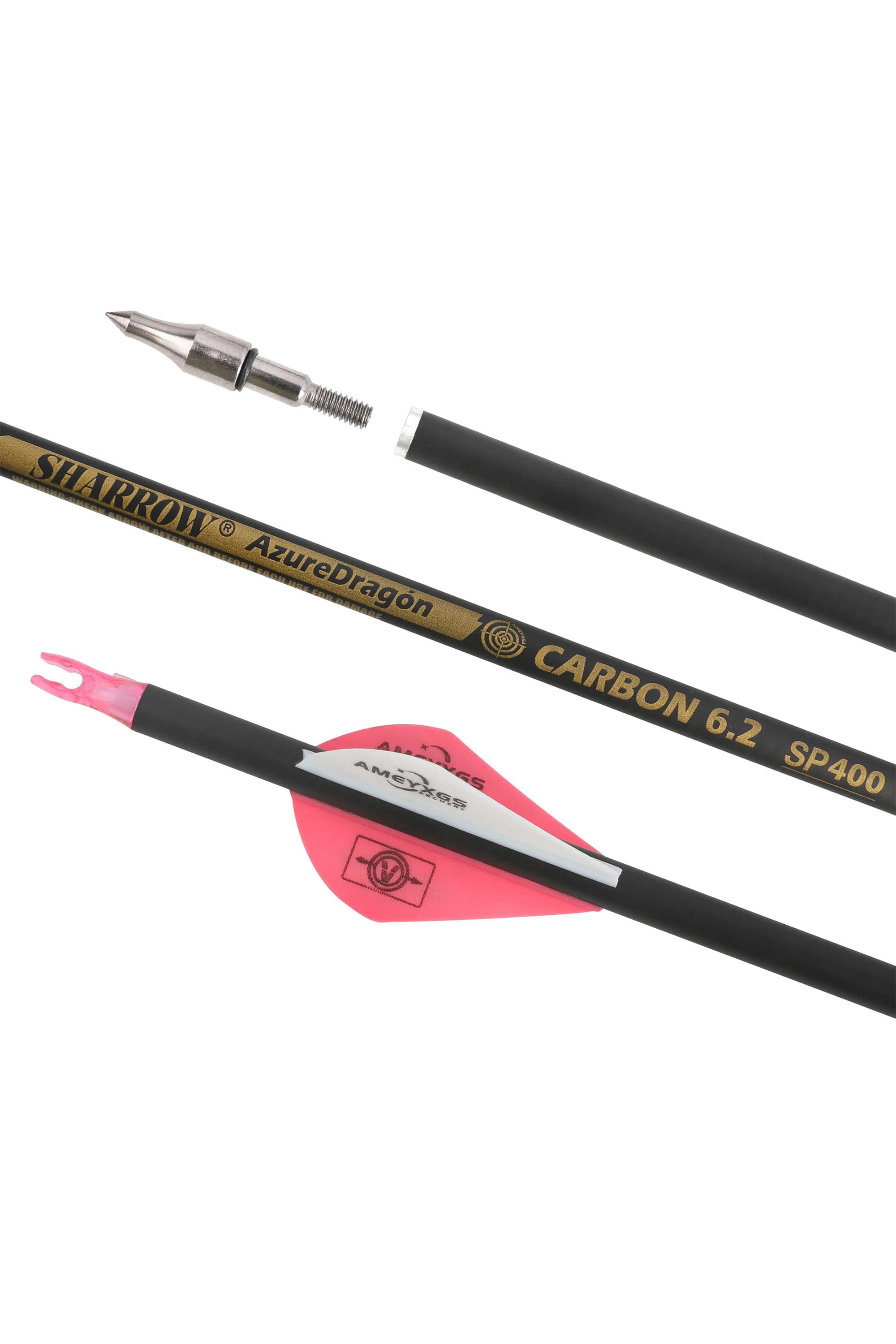 Archery Carbon Arrows SP500 Rubber Feather 30" Target Hunting Outdoor