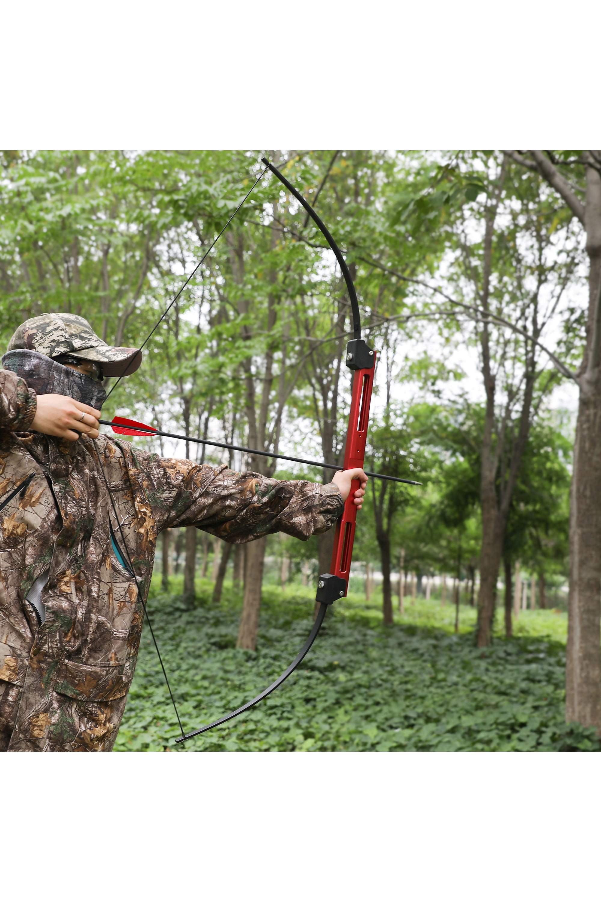 Archery 58" Folding Bow 35-40lbs Recurve Bow RH/LH Outdoor Hunting 