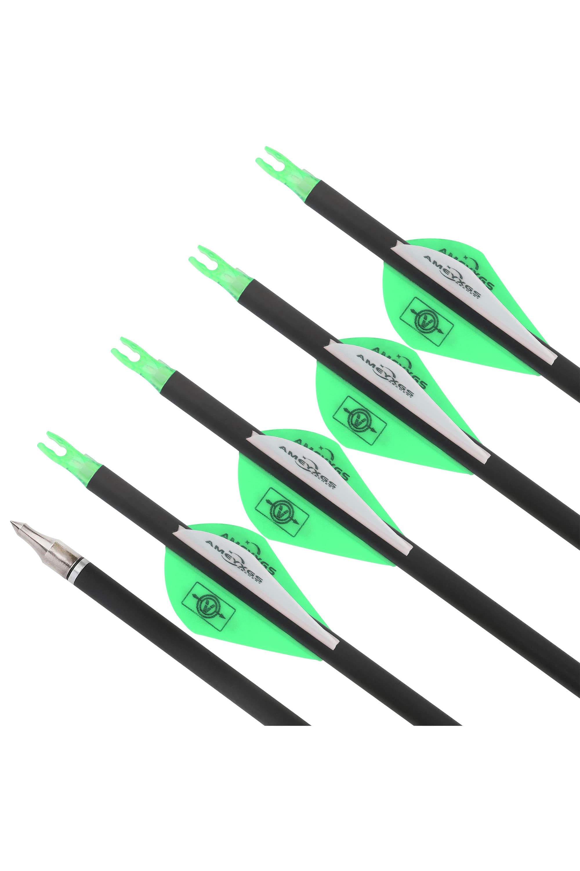 Archery Carbon Arrows SP500 Rubber Feather 30" Target Hunting Outdoor