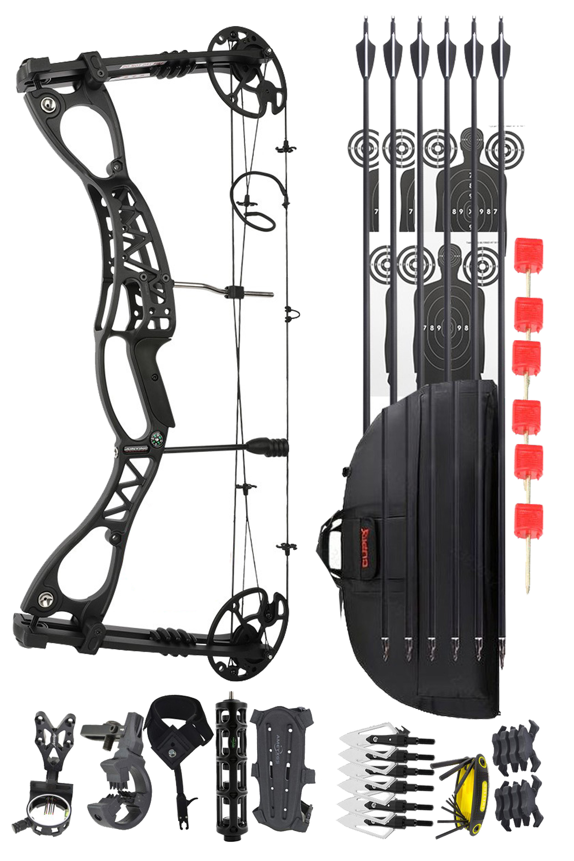 Junxing M126 0-70Lbs Adjustable CNC Archery Compound Bow Set