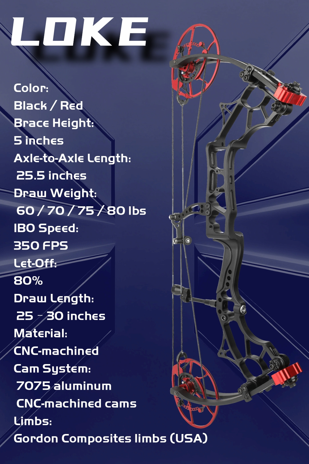 Compound Bow Tuolu Venom 60-75Lbs CNC Archery Hunting Compound Bow Set