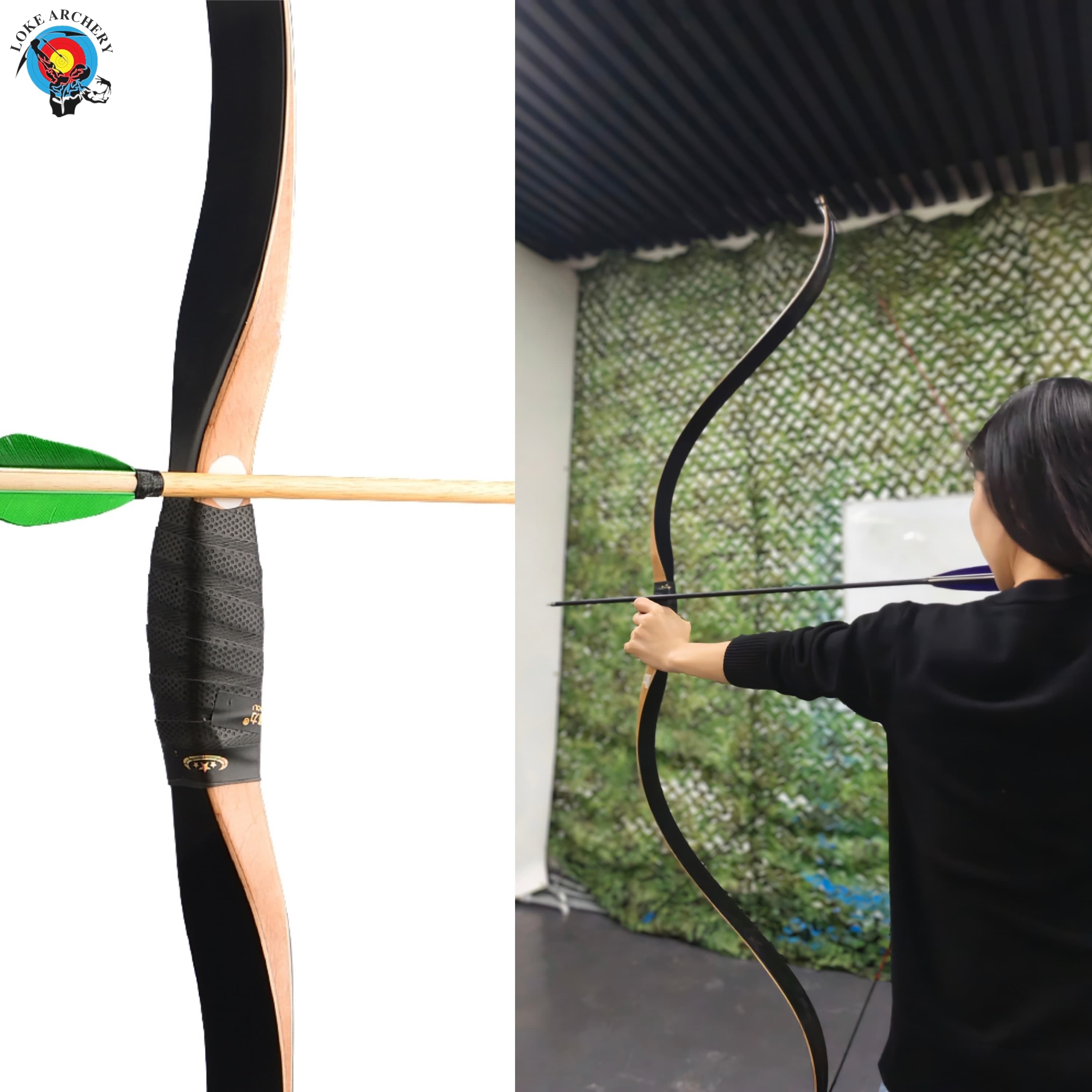 Archery Traditional Bow 15-50lbs Recurve Longbow  Hunting