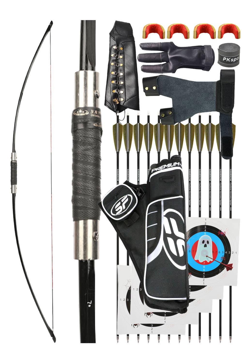 67 inch Traditional bow 20-120Lbs Takedown English Longbow Kit