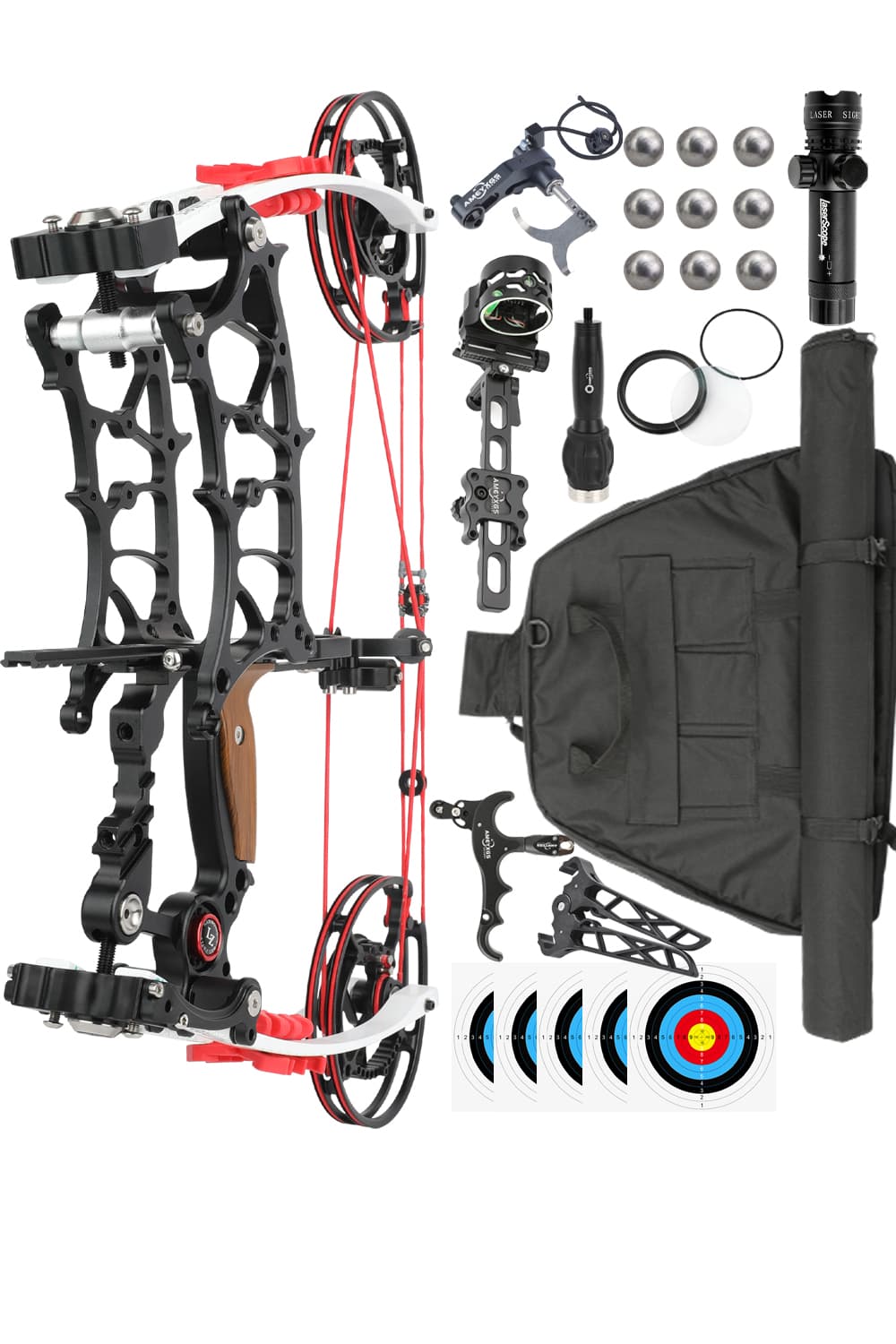 Tuolu 30-75Lbs CNC Hunting Dual-Purpose Compound Bow Set