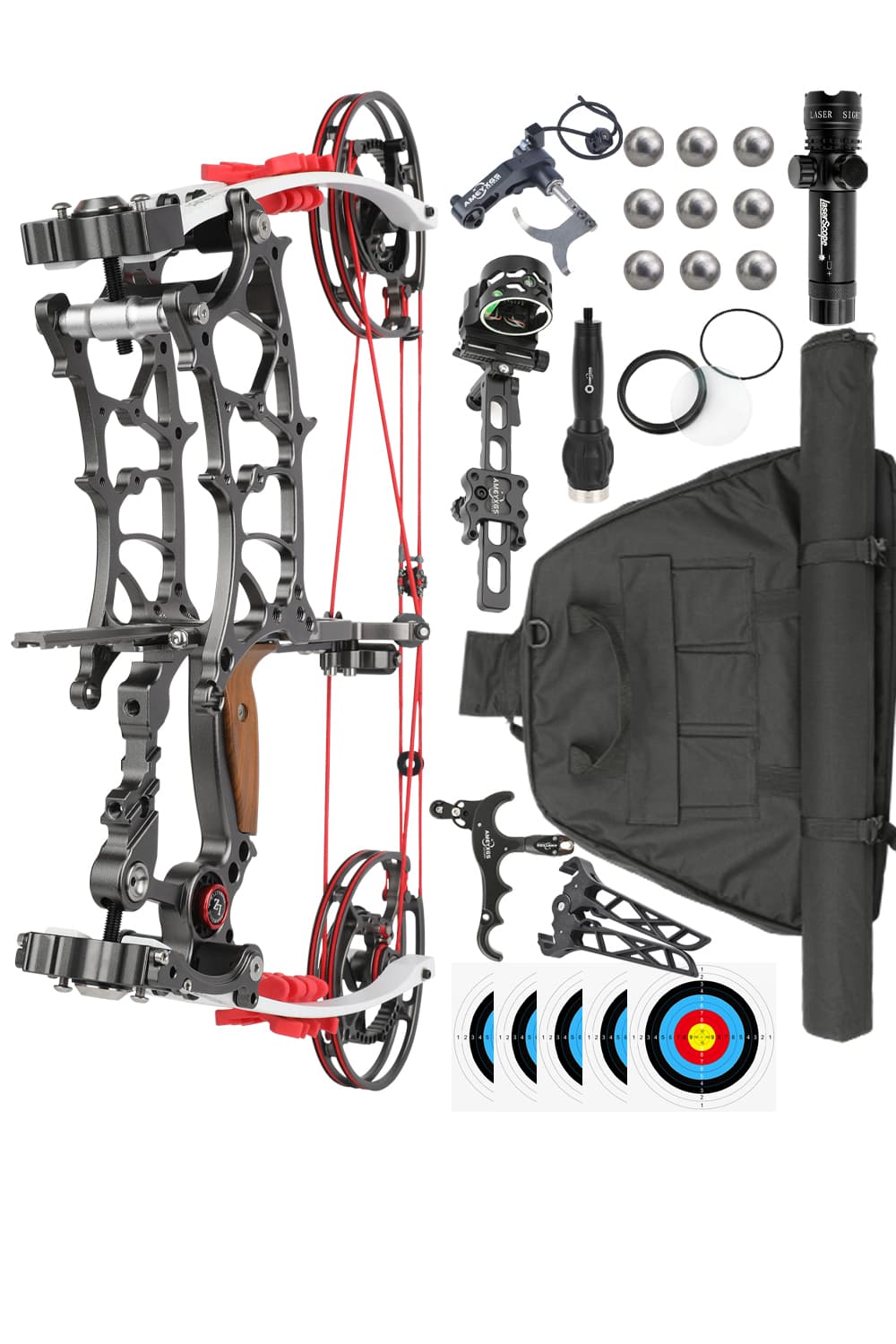 Toulu 30-75Lbs CNC Hunting Dual-Purpose Compound Bow Set