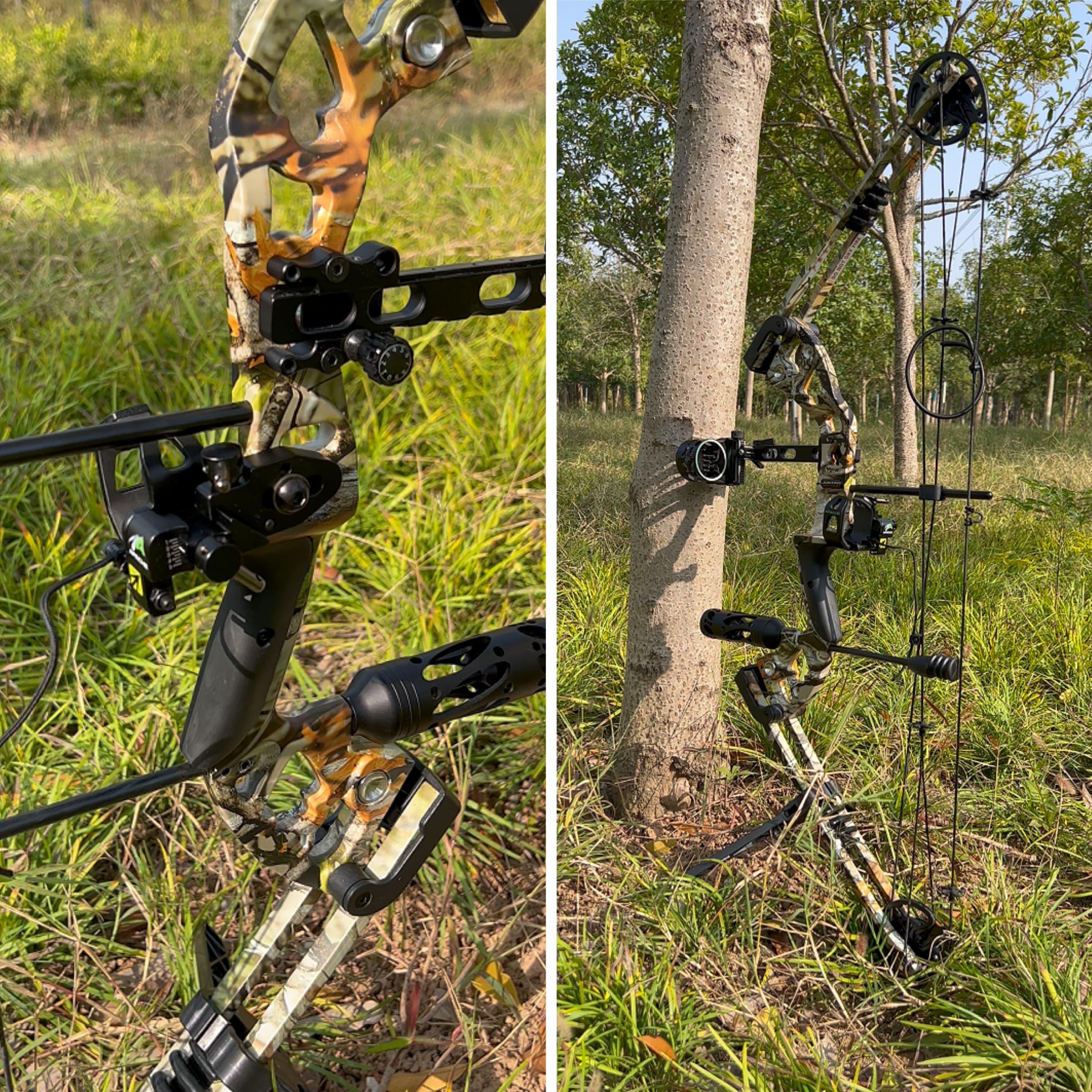 Compound Bow 30-70lbs Adjustable 75% Let-off Training Kit with 12 Arrows