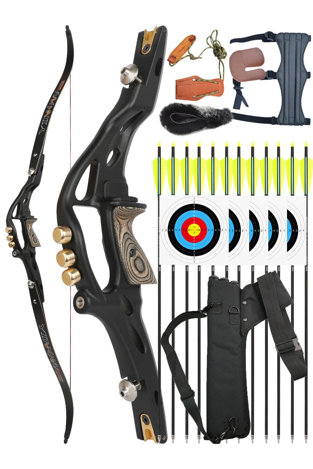 ILF 62" Archery Recurve Bow 19" Riser 20-50lbs Shooting