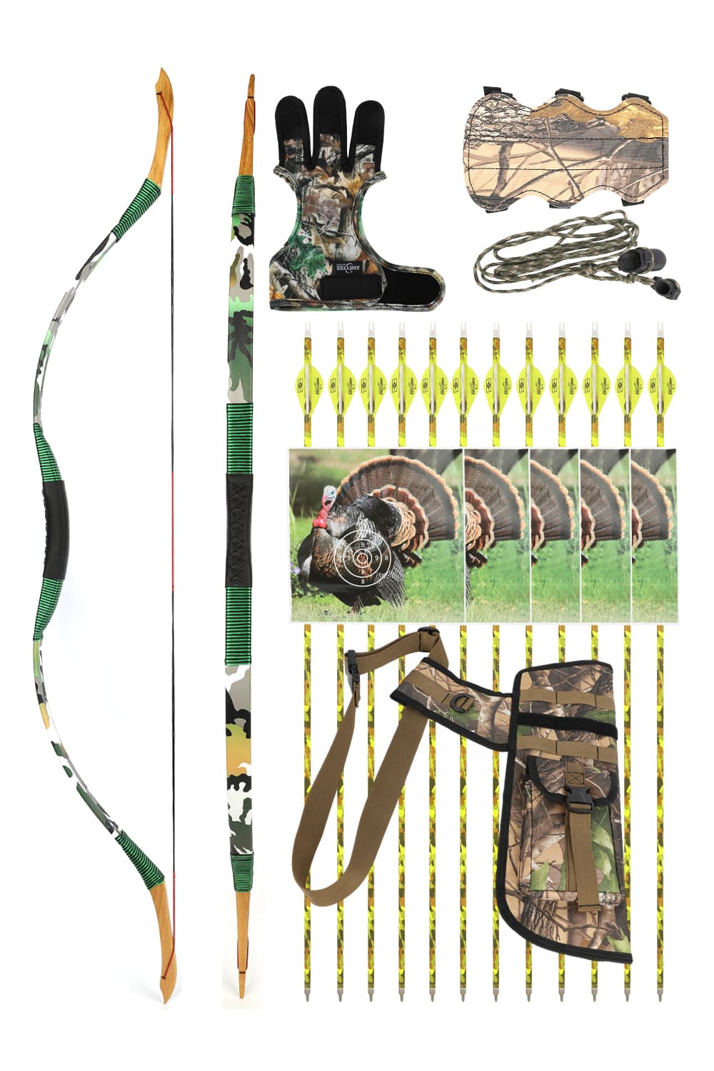 Archery Traditional Recurve Bow 12-50lbs Longbow Mongolia Horse