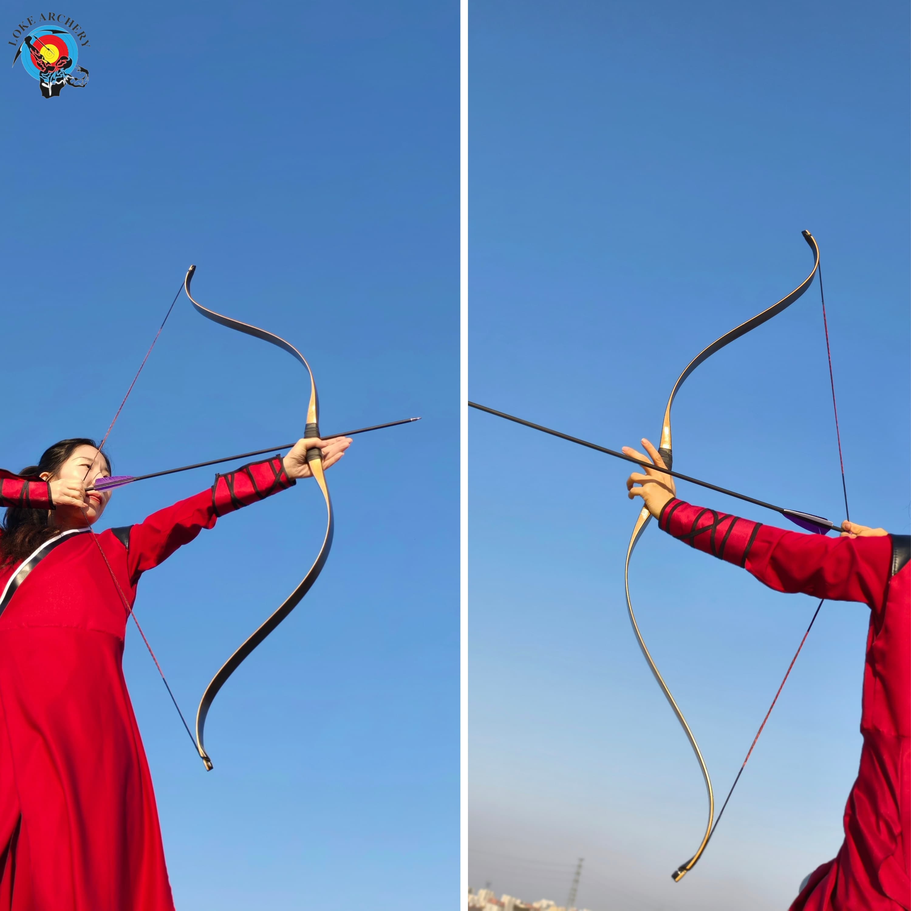 Archery Traditional Bow 15-50lbs Recurve Longbow  Hunting