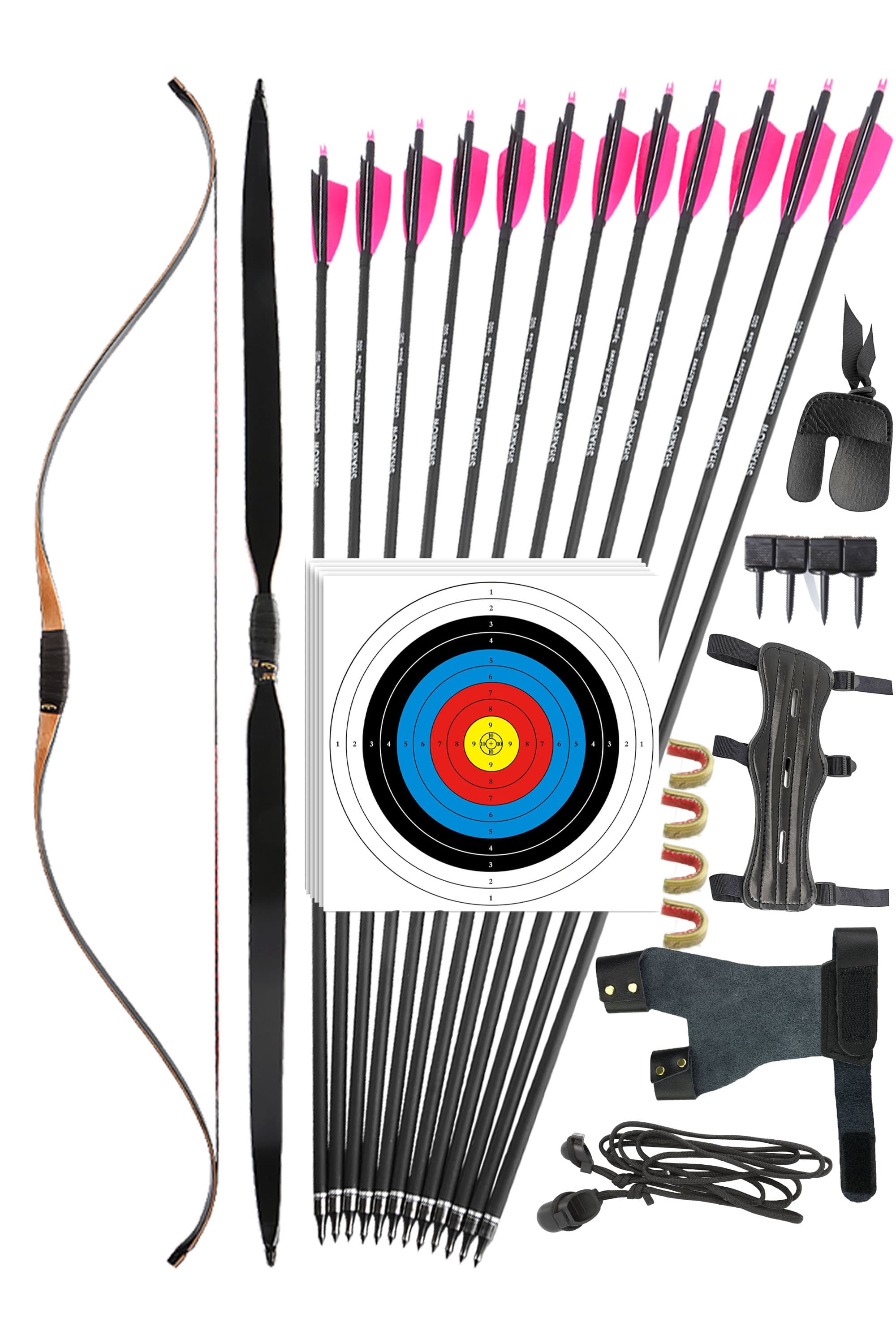 Archery Traditional Bow 15-50lbs Recurve Longbow  Hunting