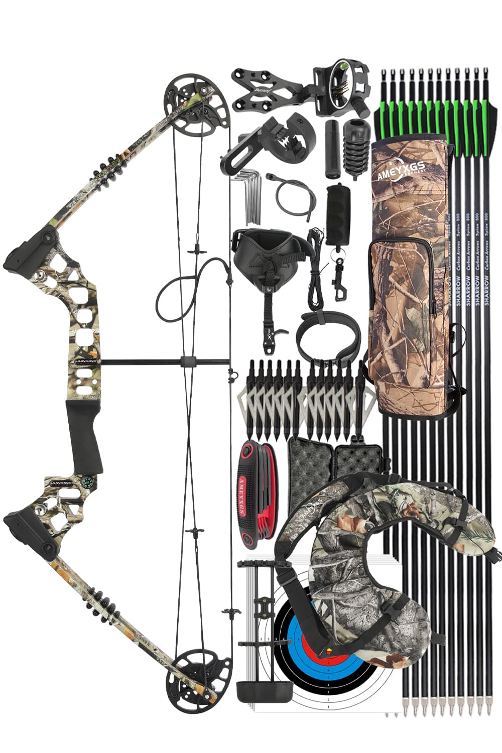 Junxing X8 20-70Lbs Archery Hunting Compound Bow Set