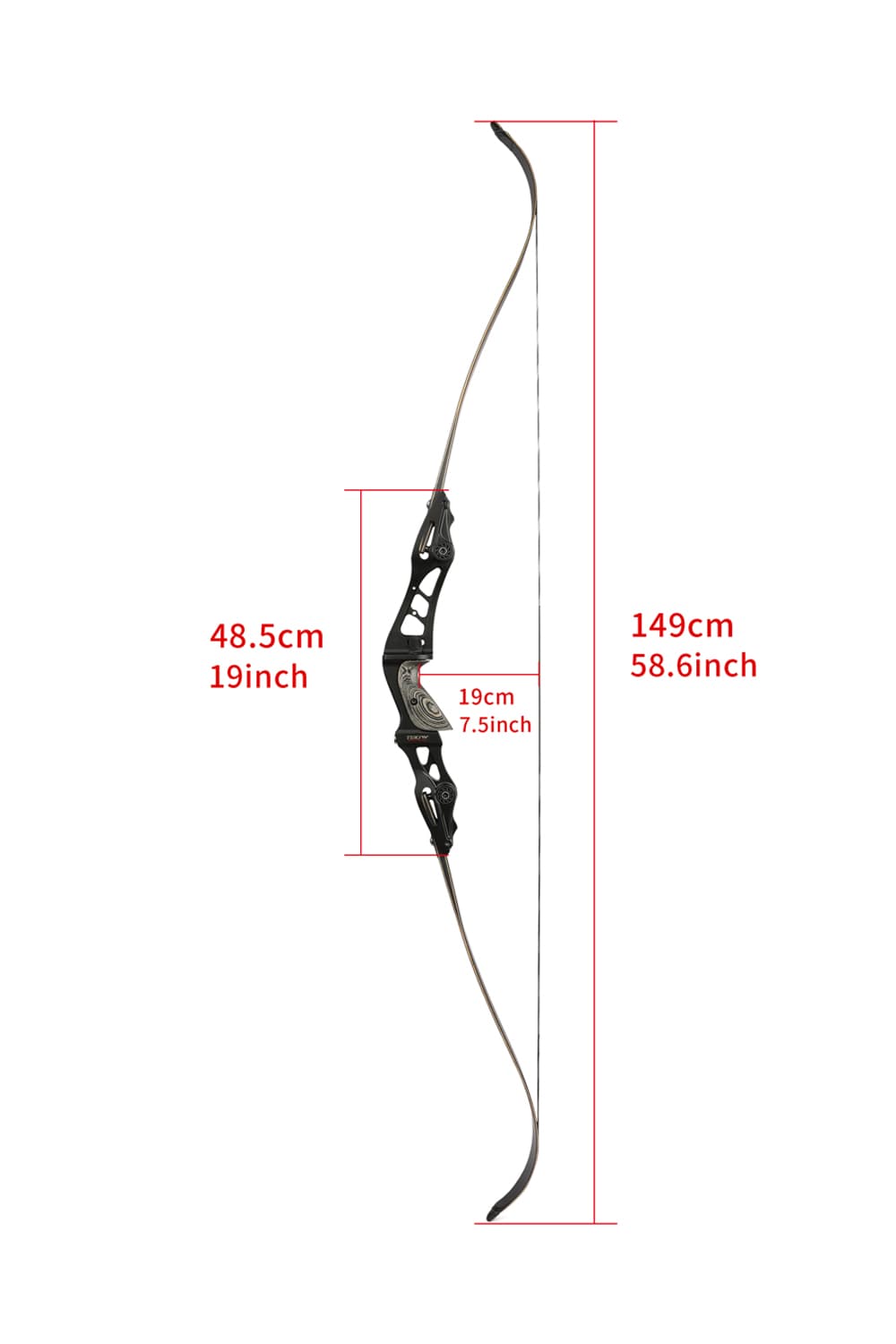 Junxing F263 62" ILF 25-60Lbs Archery Hunting Recurve Bow-Lokearchery