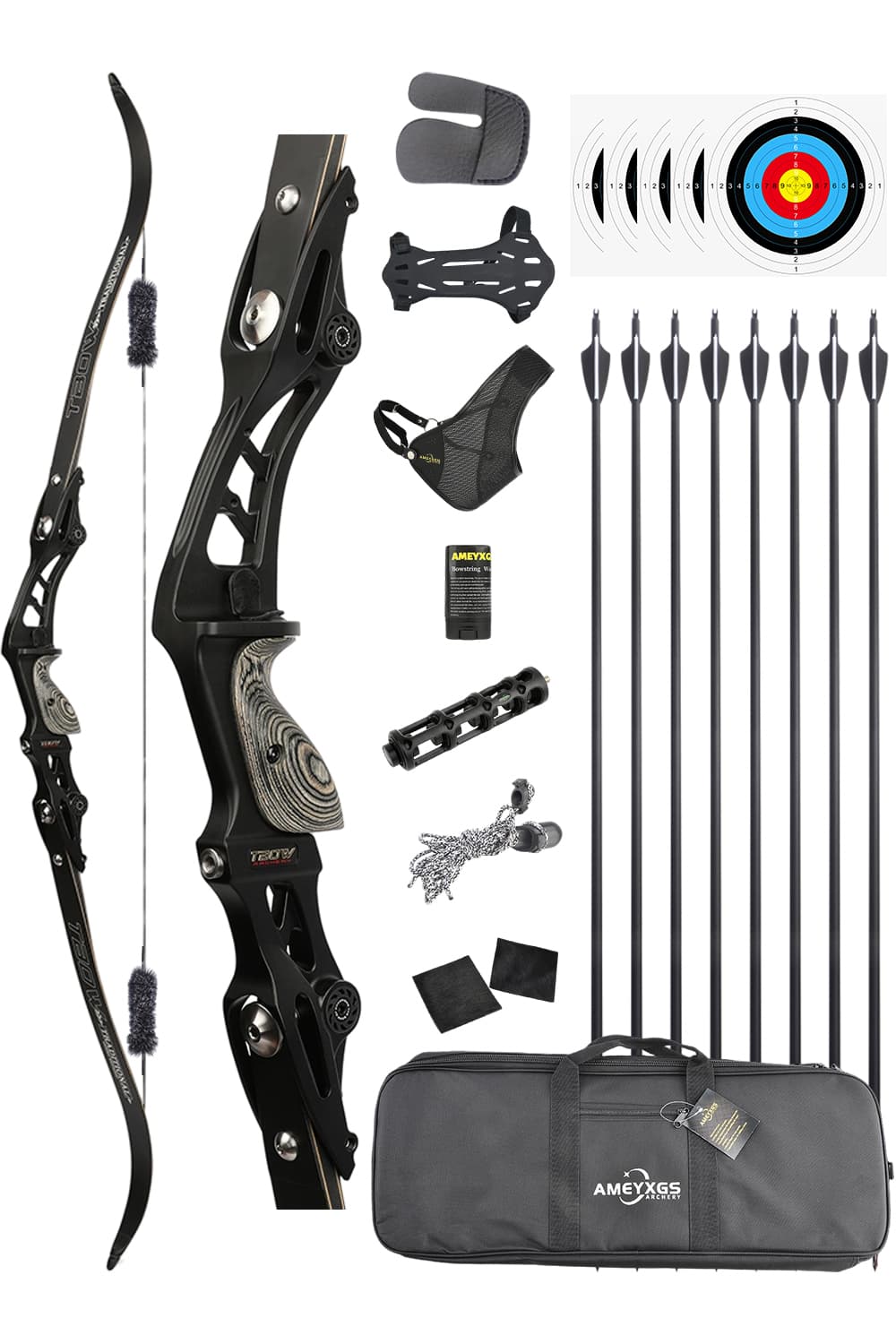 Junxing F263 25-60Lbs Hunting Recurve Bow Set