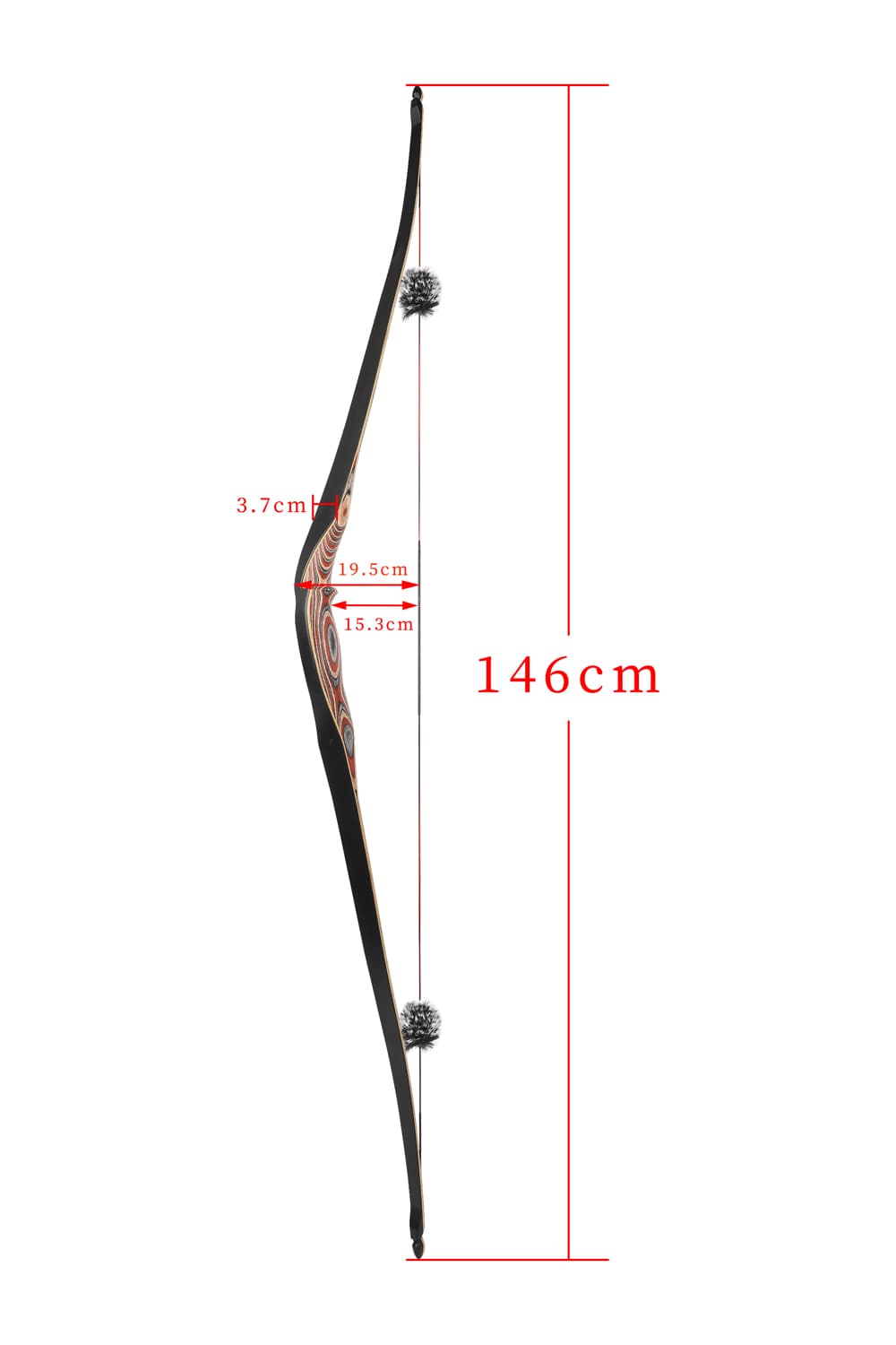 58" 20-50Lbs One-Piece Hunting Longbow Traditional Bow-Lokearchery