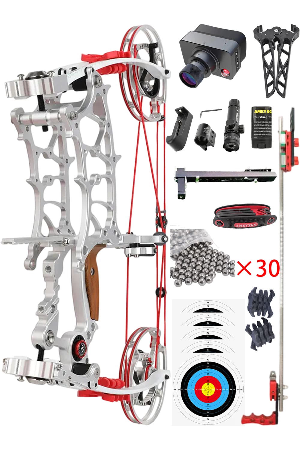 17" RH LH 30-75 lbs Compact Ball Bearing Compound Bow Set-Lokearchery