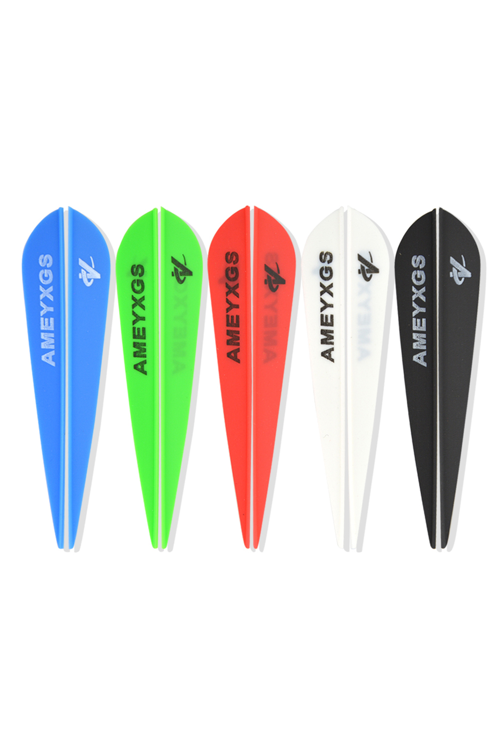 AME 40Pcs of Water Drop Rubber Arrow Feathers Fletching-Lokearchery