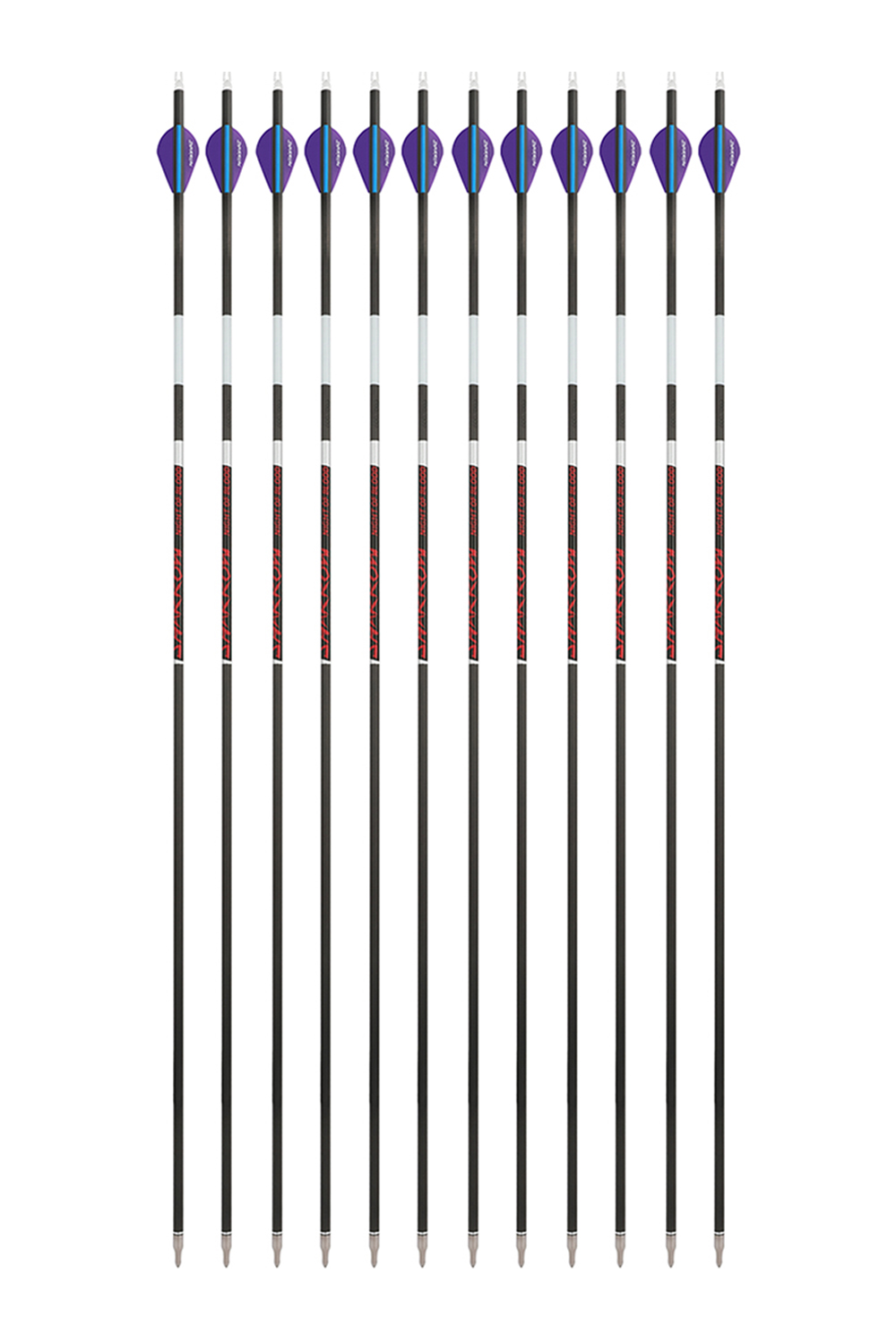 Sharrow 32" Blazer Feathered Pure Carbon Arrows-Lokearchery
