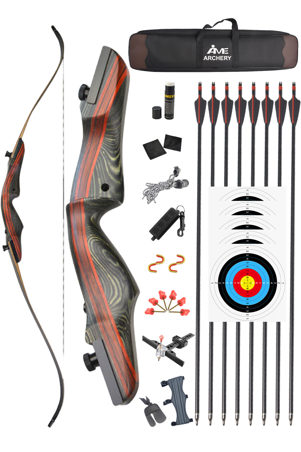 Topoint 20-50Lbs Takedown American Hunting Bow Set