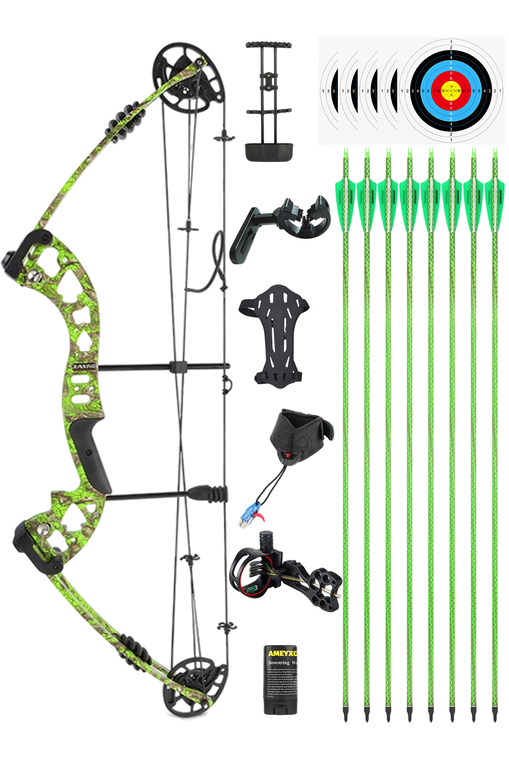 Junxing M131 30-55Lbs Archery Compound Bow Hunting Set-Lokearchery