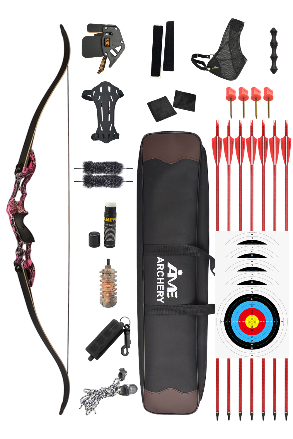 Junxing F185 30-60Lbs Archery Hunting Recurve Bow Set-Lokearchery