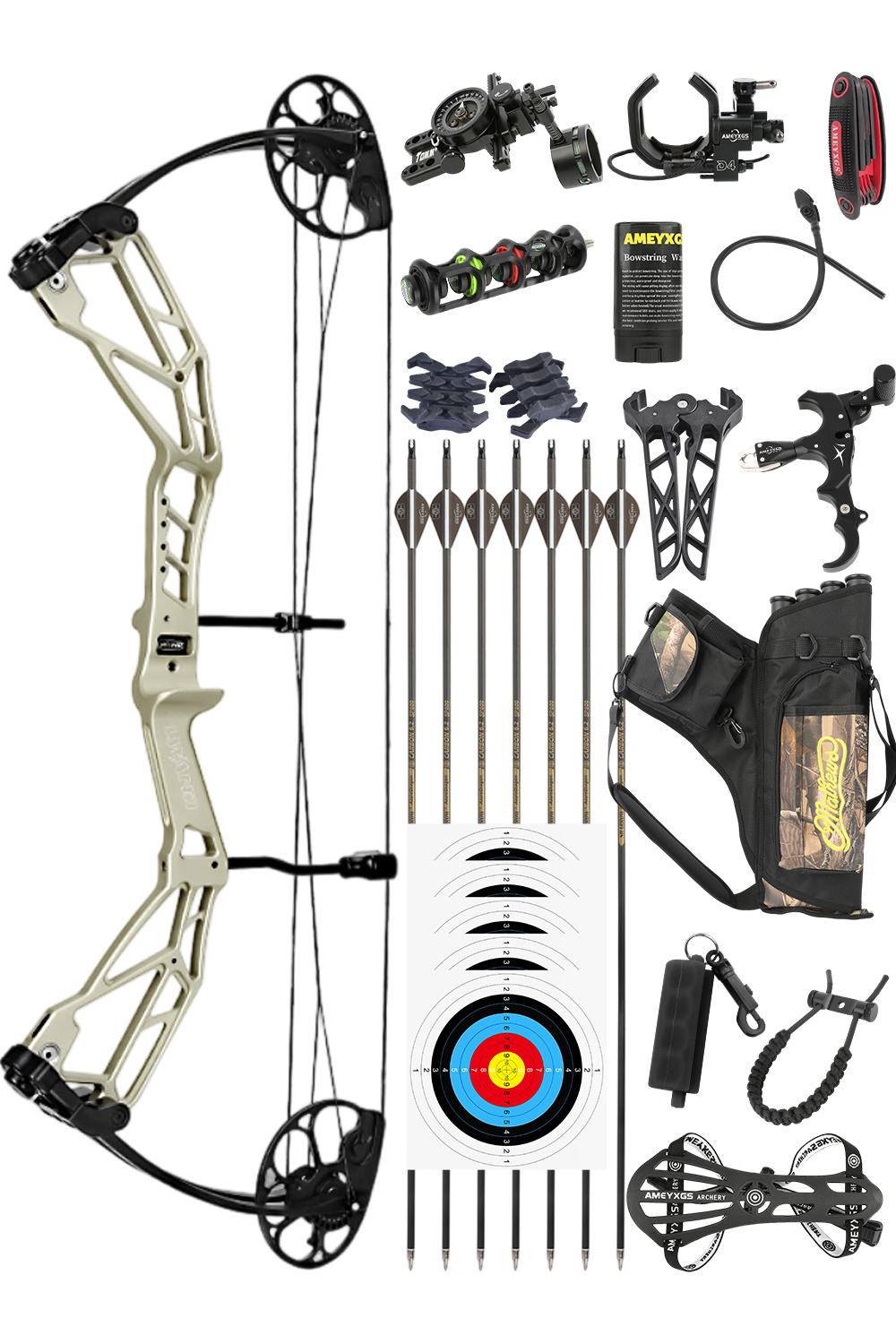 Lwano Pango 30-70Lbs Archery Hunting Compound Bow Set-Lokearchery