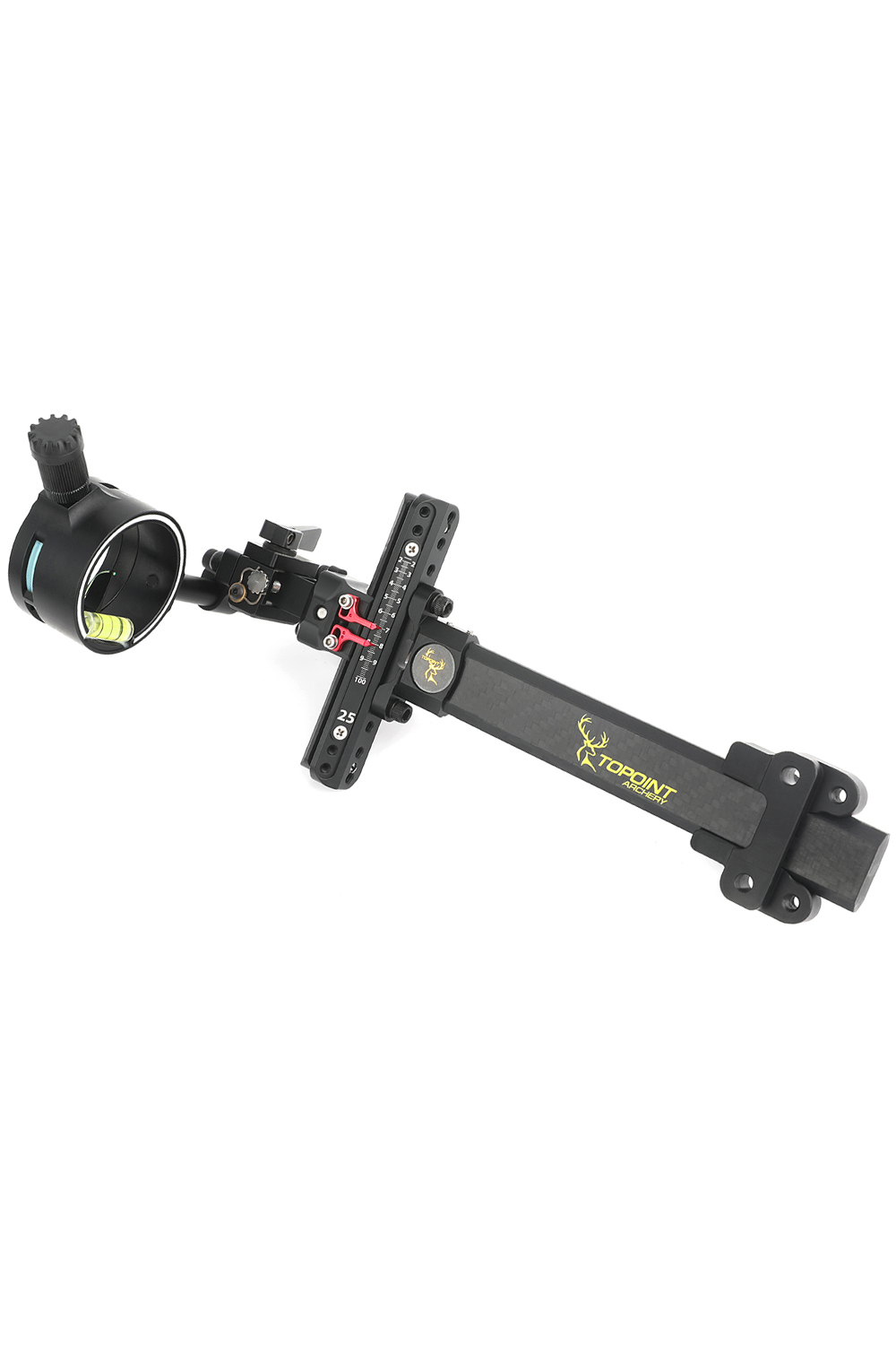 Topoint TX9610 Micro Adjustable Single Pin Carbon Bow Sight-Lokearchery