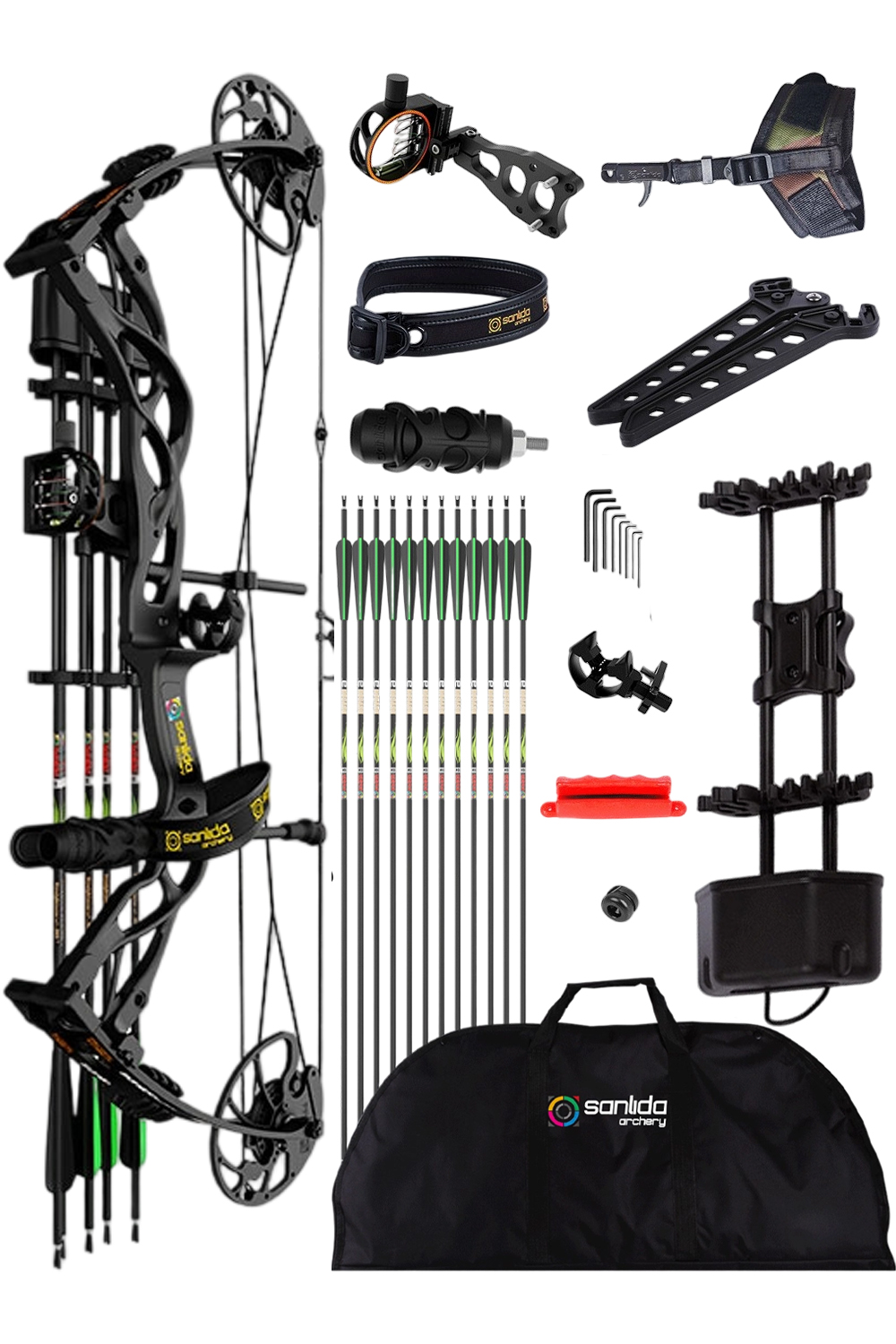 Sanlida Dragon X9 0-70Lbs Hunting Compound Bow Set-Lokearchery